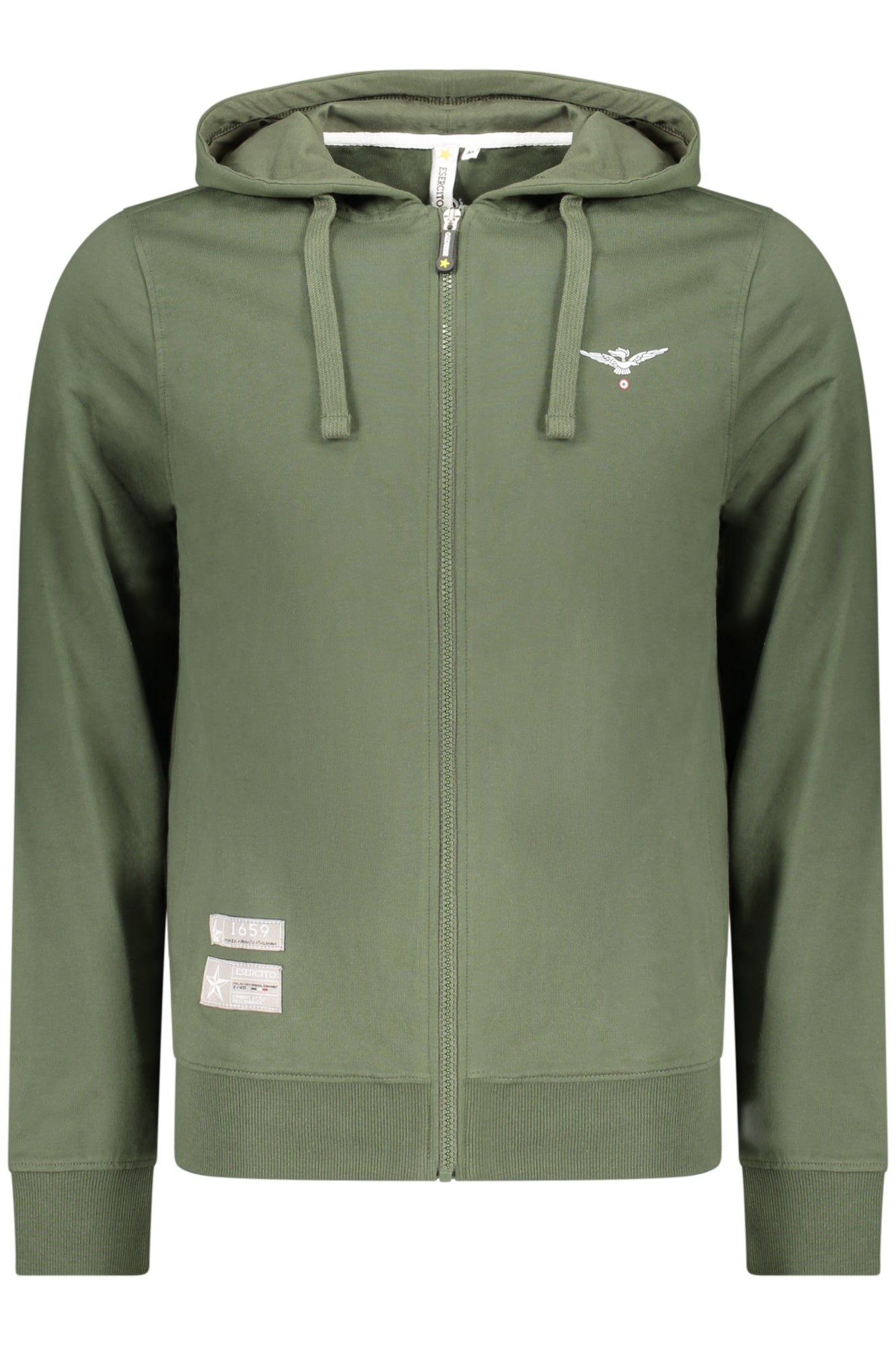 ACCADEMIA MILITARE Herren Sweatshirt – Hoodie, mit Taschen Grün