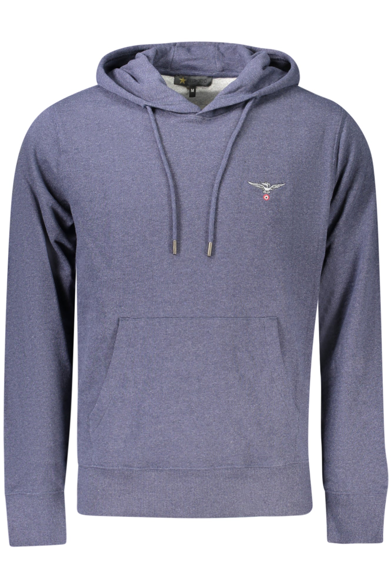 ACCADEMIA MILITARE Sweatshirt Herren mit Reißverschluss – Kapuze & Stickerei Blau