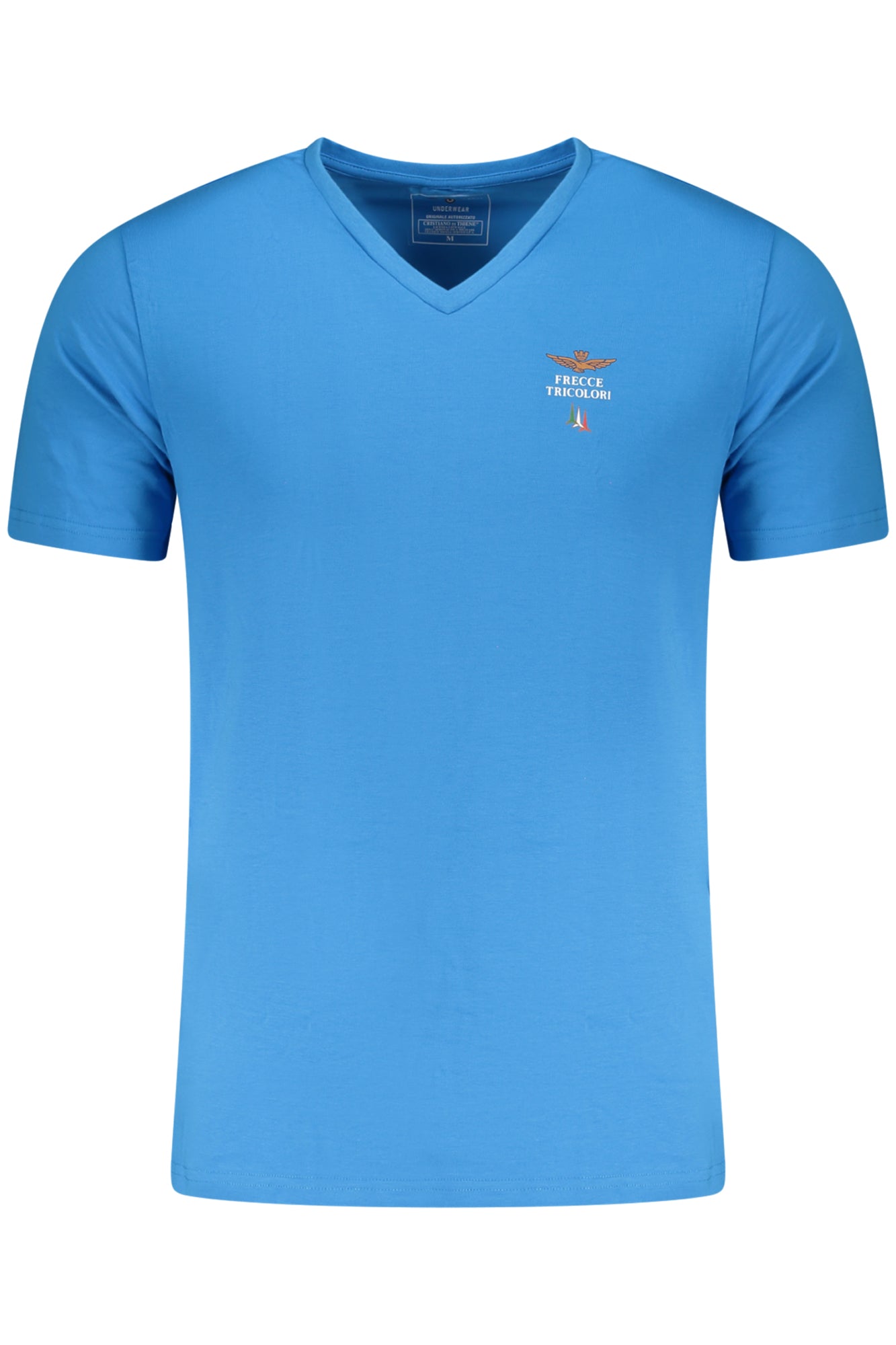 Aeronautica Militare T-Shirt Herren – Schwarzes Outfit-Shirt mit Logo-Aufdruck Hellblau