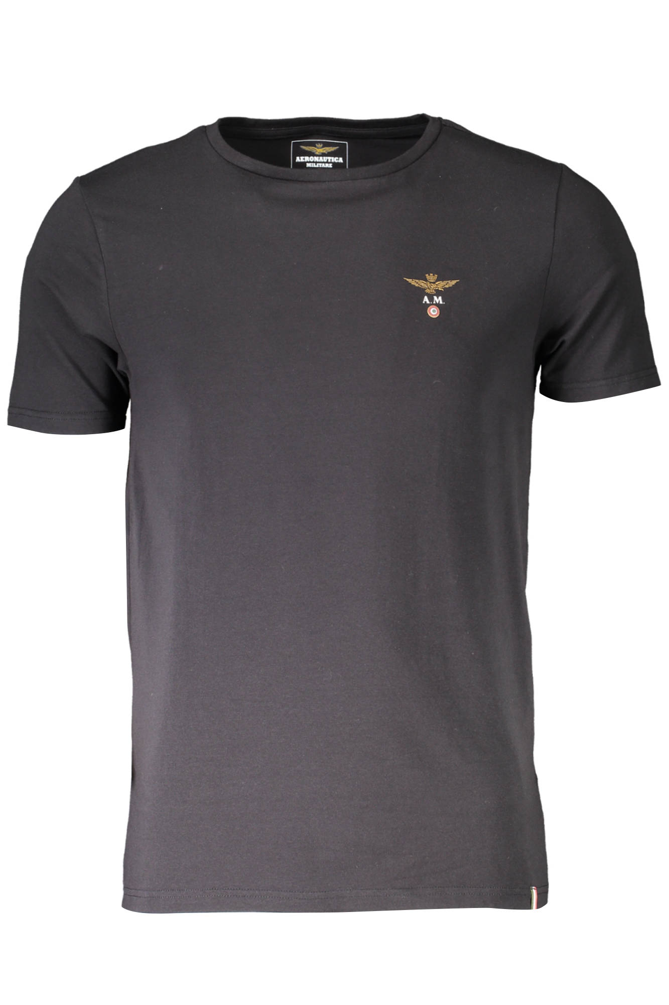Aeronautica Militare T-Shirt Herren – Outdoor-Basisteil aus Baumwolle | soulluna.de Schwarz