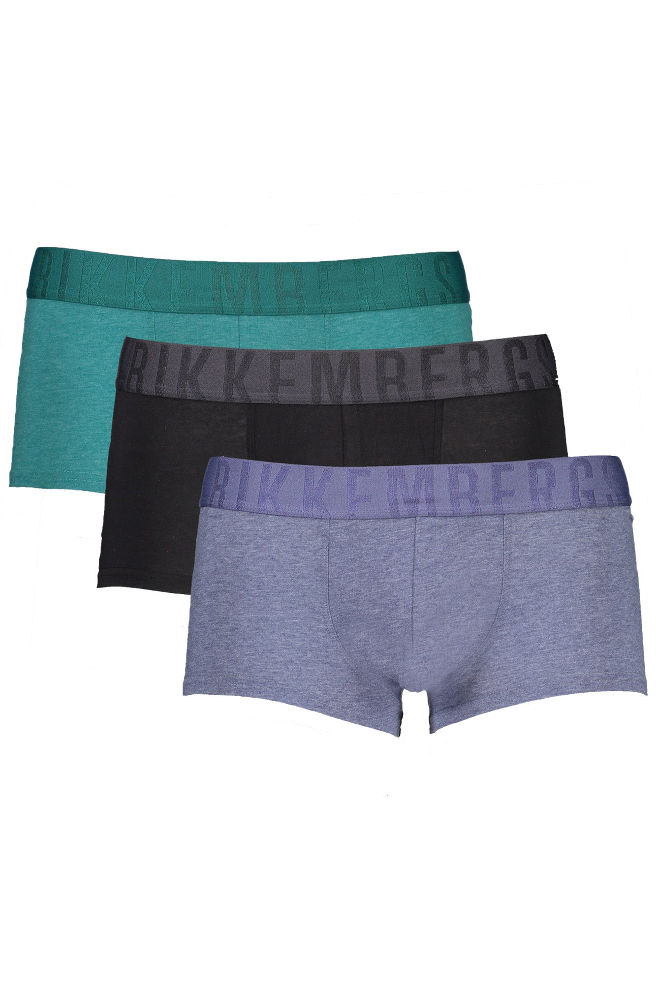 BIKKEMBERGS Boxershorts Herren – Elastischer Bund, 3er Pack in Grün, Blau, Schwarz Grün