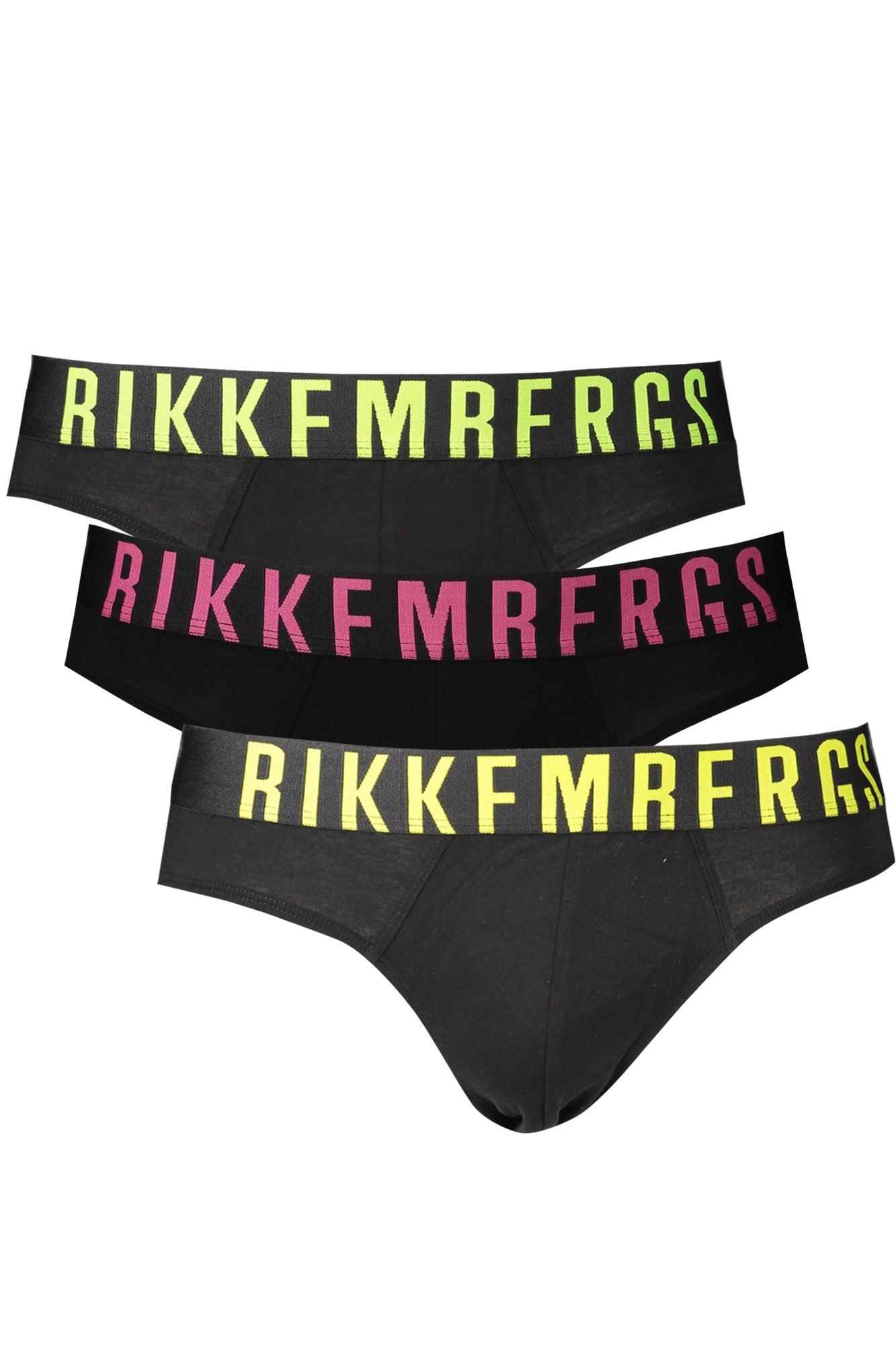 BIKKEMBERGS Herren Slip – Schwarz, elastischer Bund, 3er-Pack | soulluna.de Schwarz