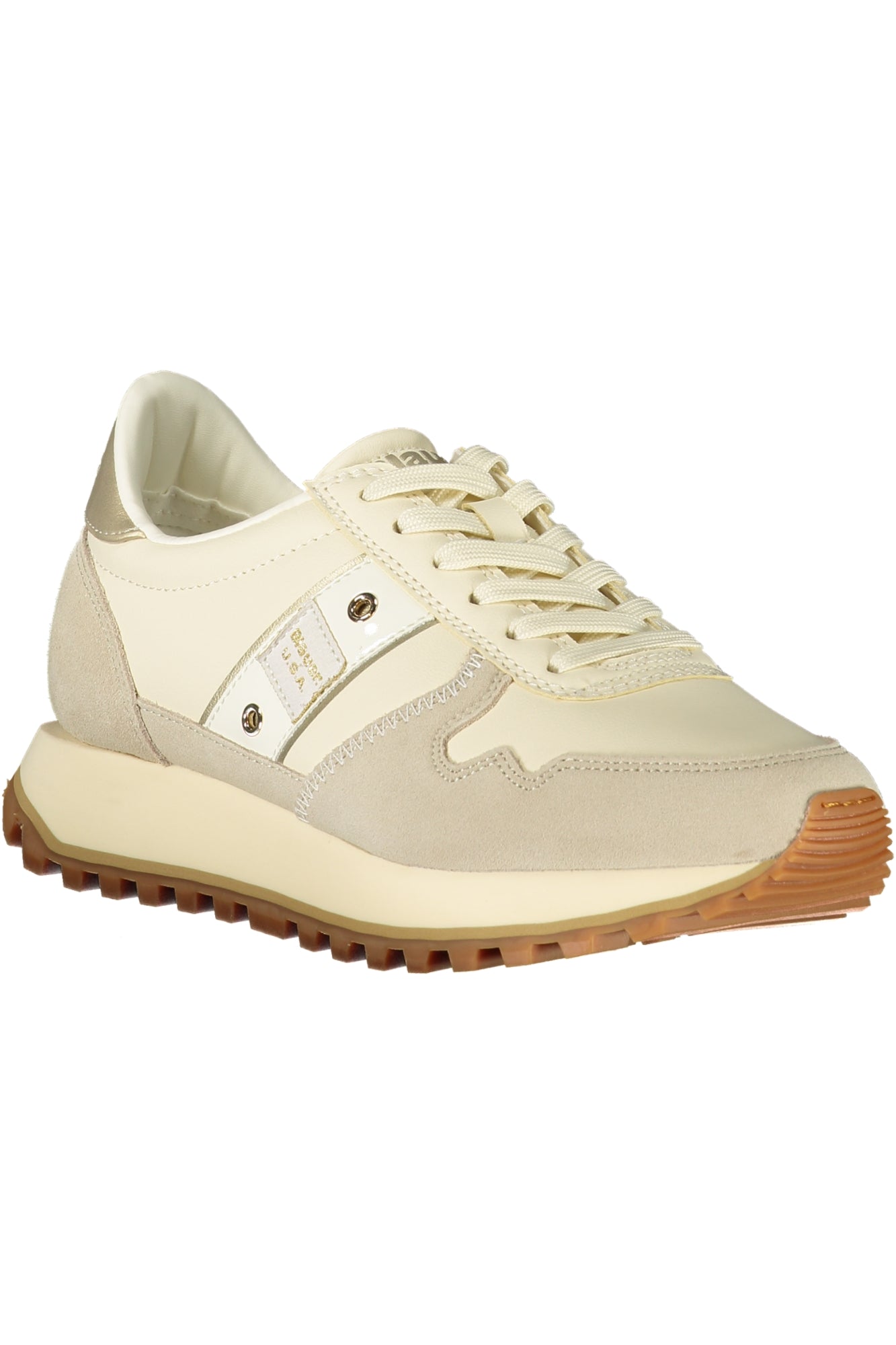 BLAUER Beige Damen Sportschuhe – Sneaker mit goldenen Details für Herbst/Winter Beige
