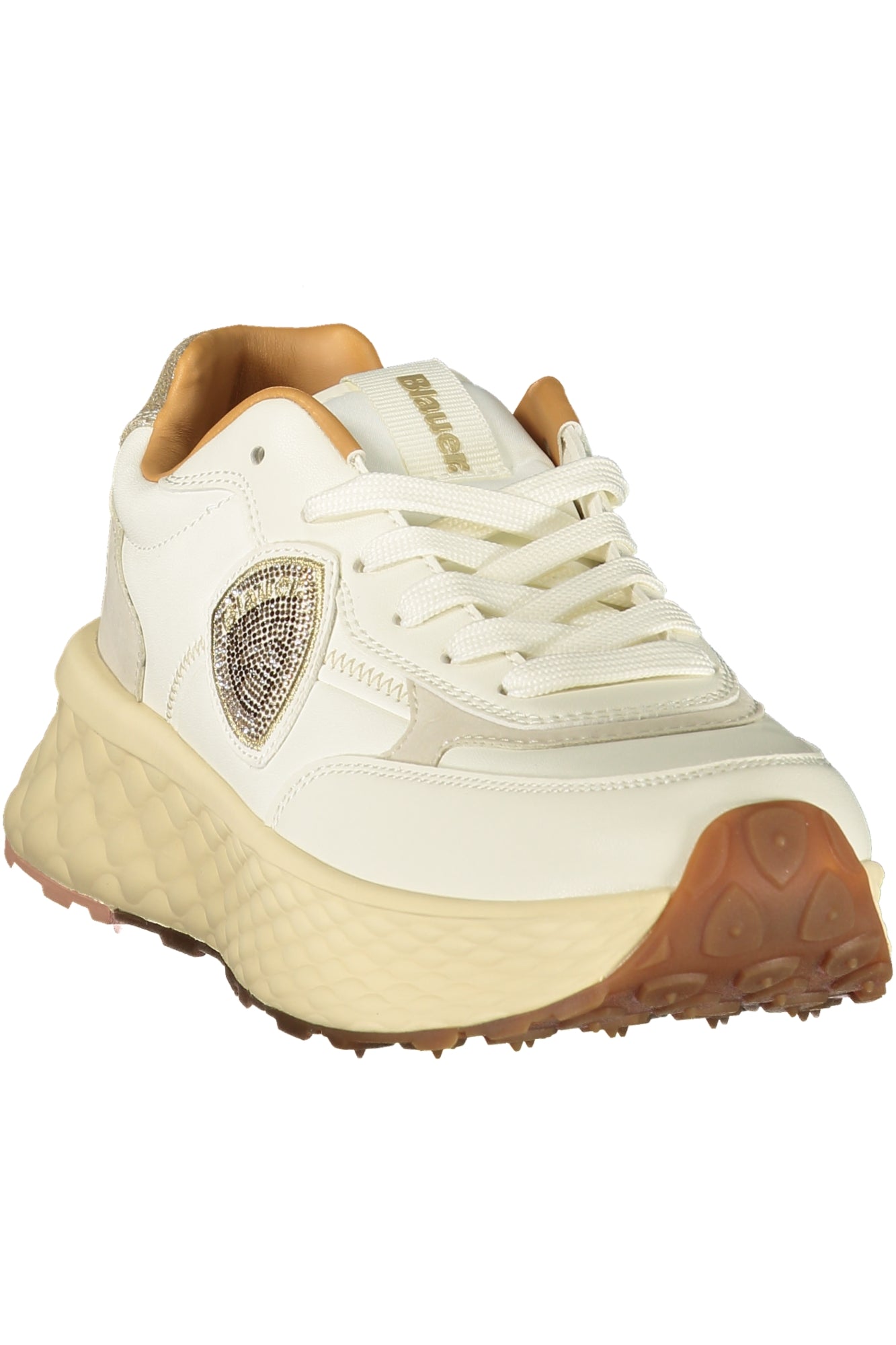 BLAUER Damen Sneaker – Sportschuh mit Schnürsenkeln Beige