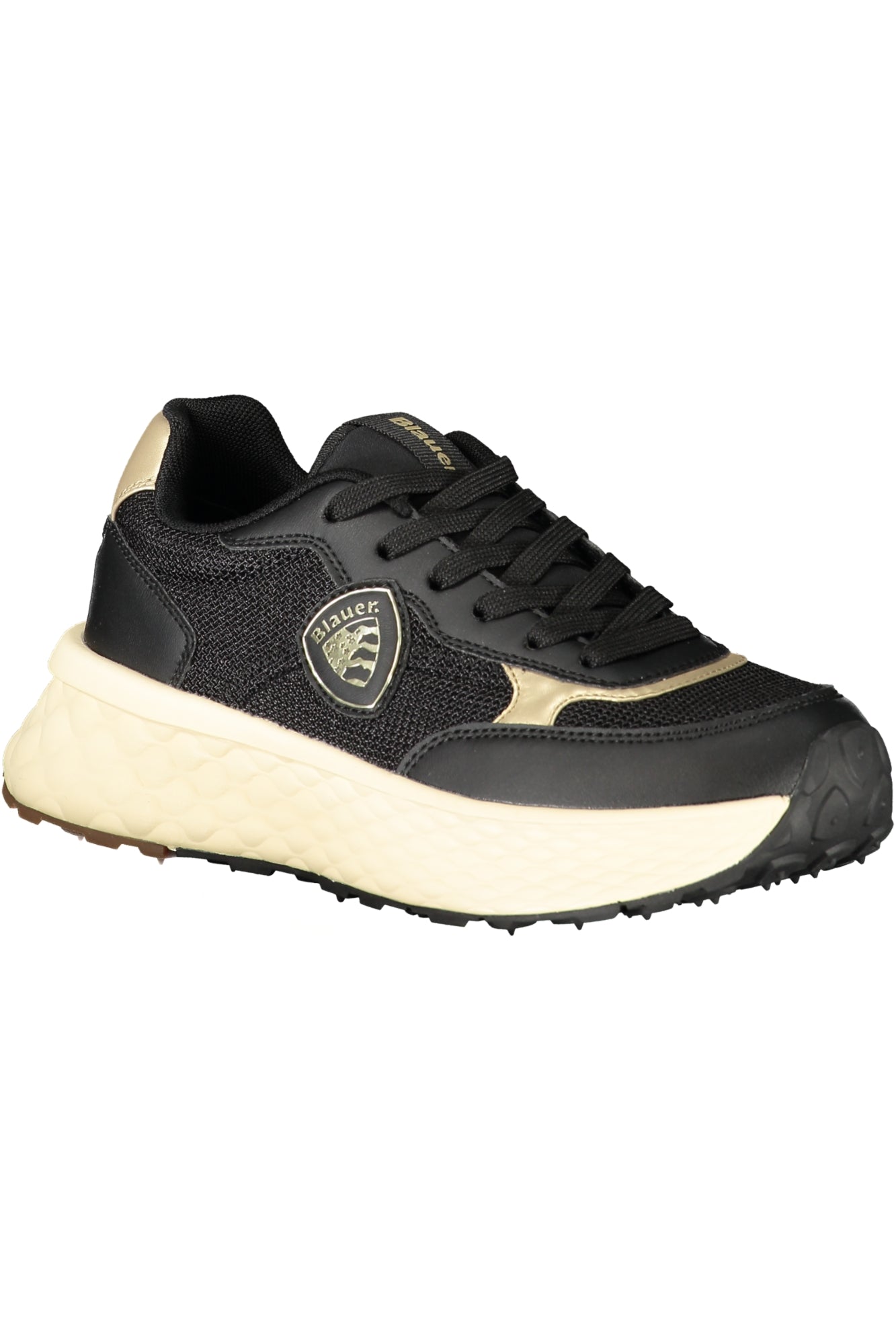 BLAUER Beige Damen Sportschuhe – Sneaker mit goldenen Details für Herbst/Winter Schwarz