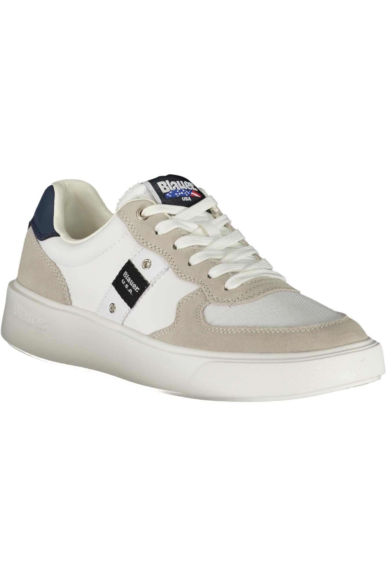 BLAUER Herren Sneaker – Sportschuh mit Schnürsenkel Weiß