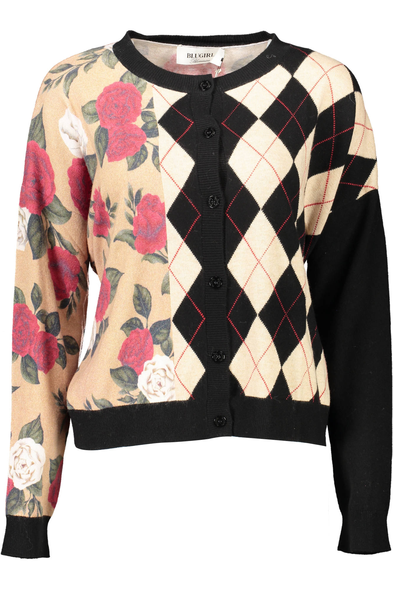 BLUGIRL Cardigan Damen Beige – Langarm-Cardigan mit Tailliergürtel für Herbst/Winter Beige
