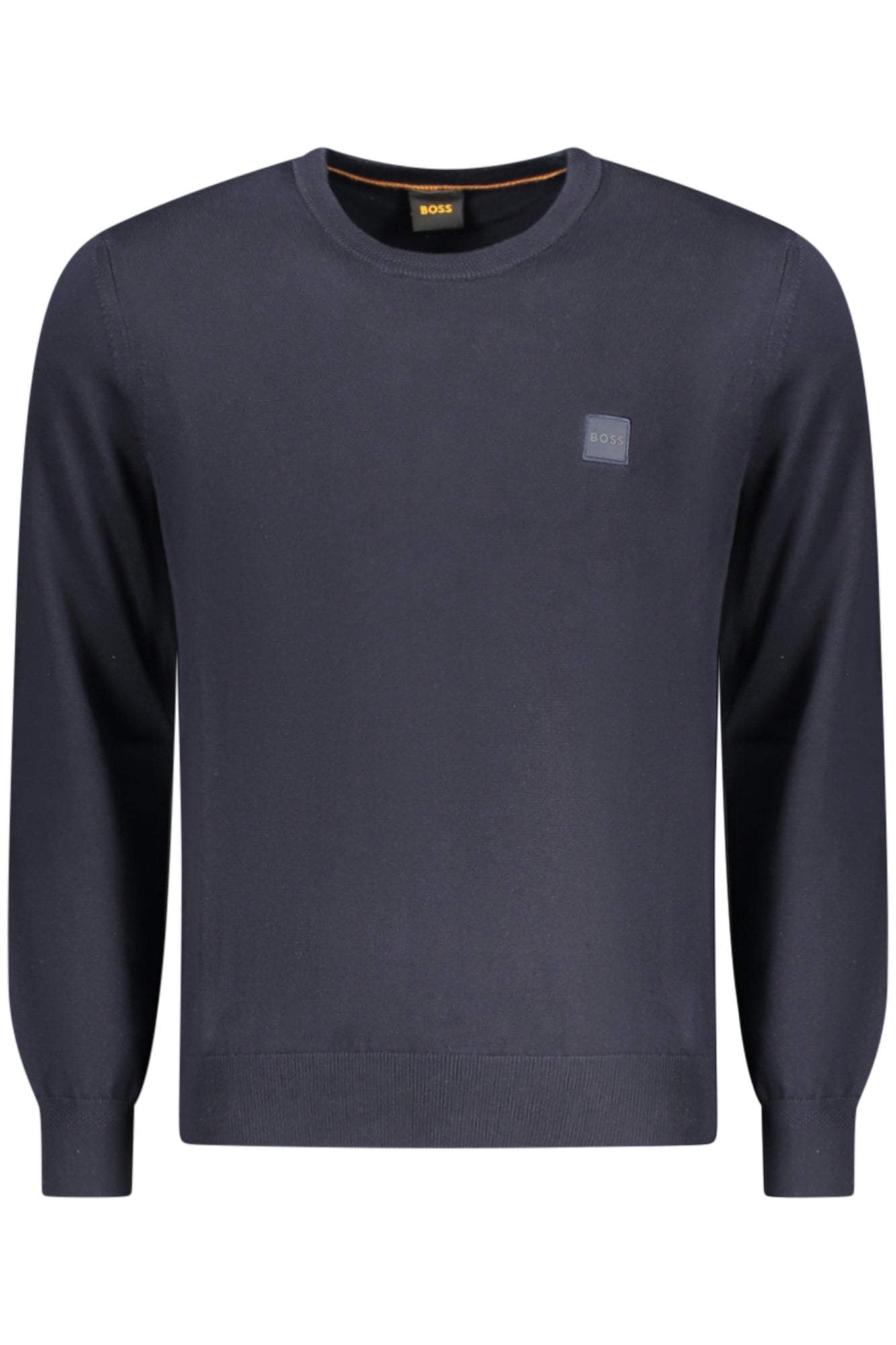 BOSS Herren Oberteile – Pullover, Langarm, aus Baumwolle Blau