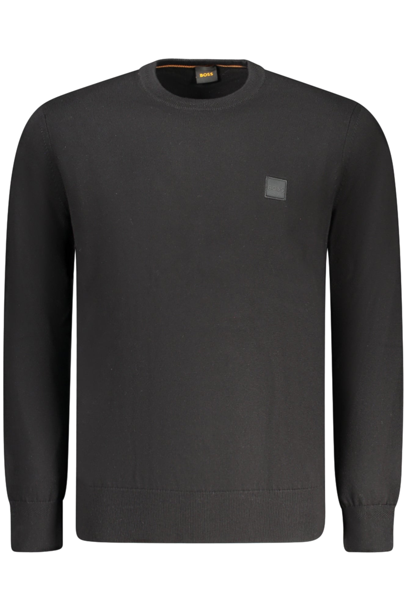 BOSS Herren Oberteile – Pullover, Langarm, aus Baumwolle Schwarz