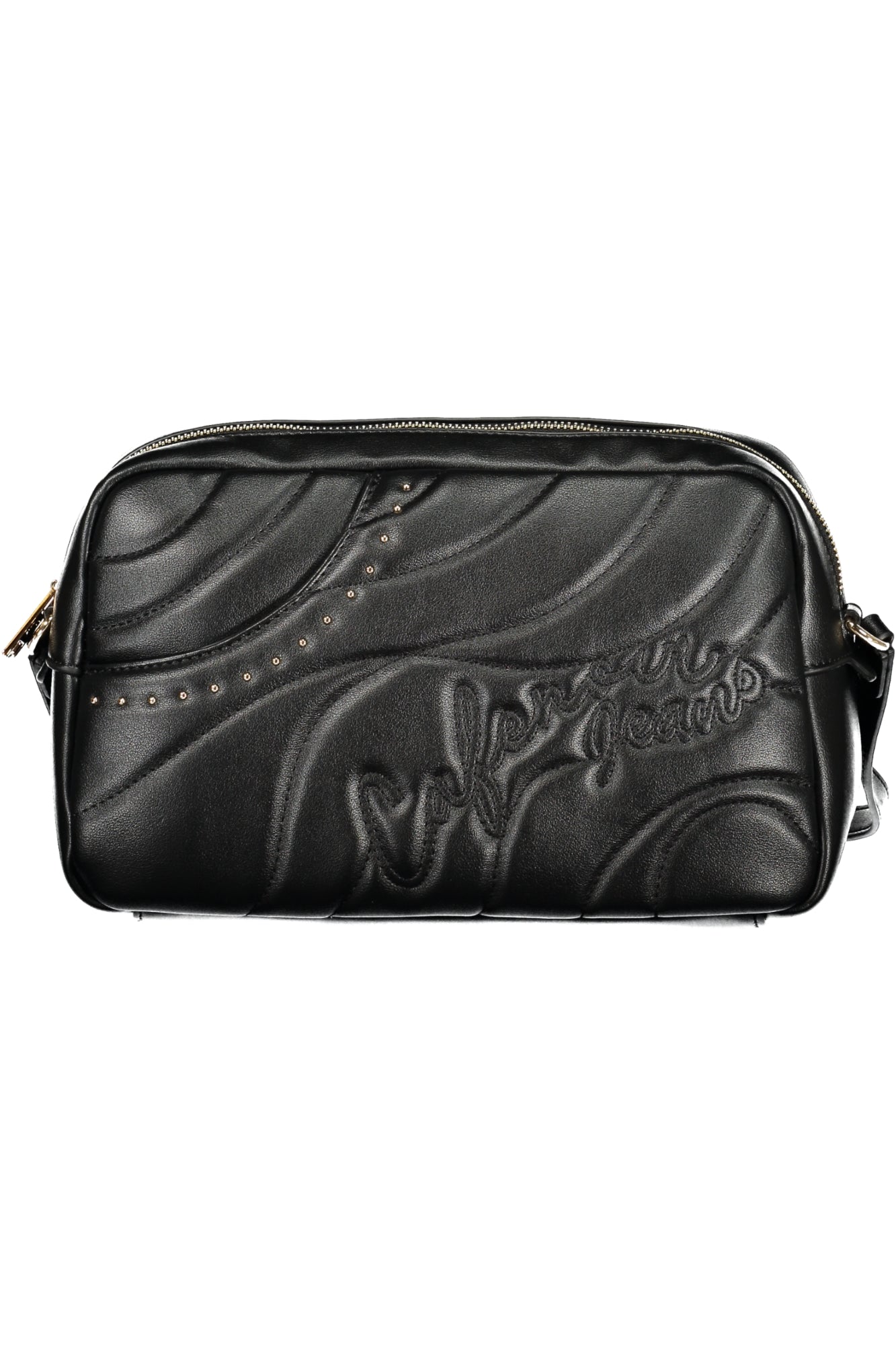 CAFENOIR Damen-Tasche schwarz – Elegante Handtasche mit verstellbarem Schultergurt Schwarz