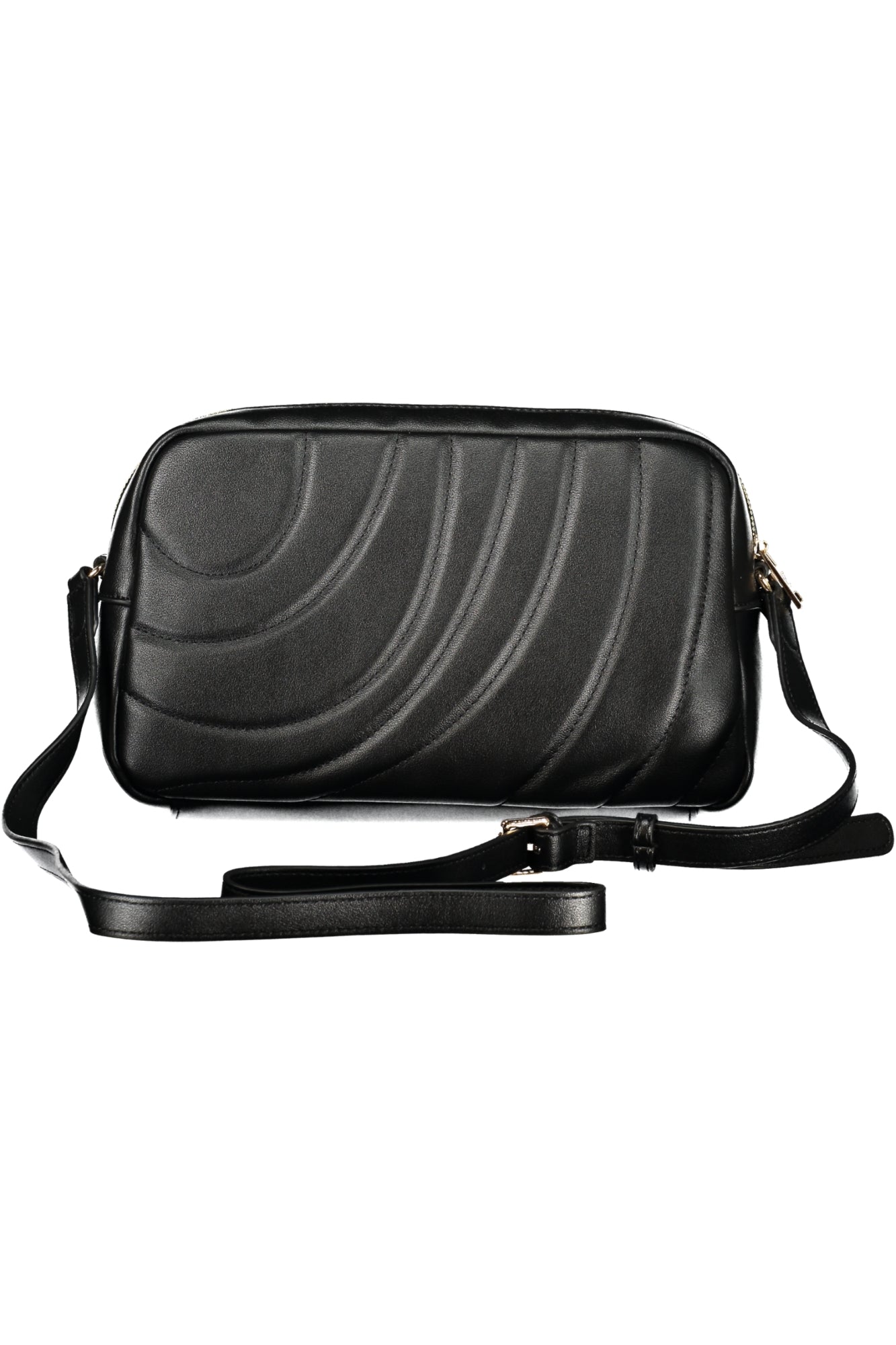 CAFENOIR Damen-Tasche schwarz – Elegante Handtasche mit verstellbarem Schultergurt Schwarz