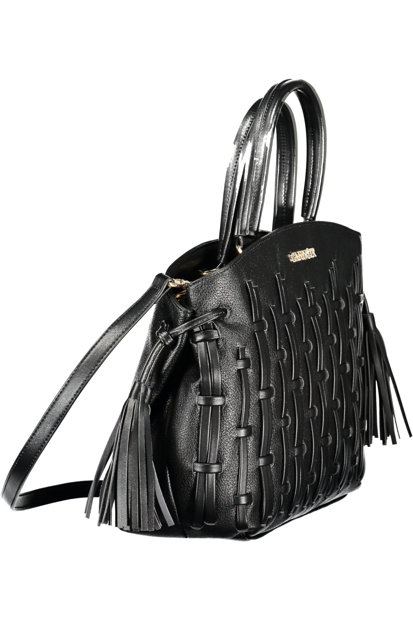 CAFENOIR Weisse Damentasche – Elegante Handtasche für Damen mit Schultergurt Schwarz