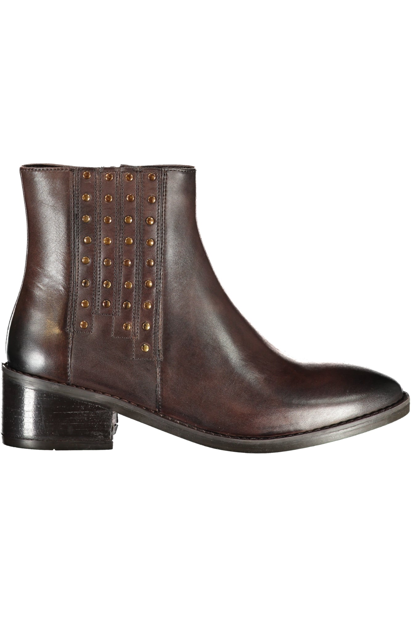 CAFENOIR Damenstiefel Braune Stiefeletten mit Nieten – Seitlicher Reißverschluss Braun