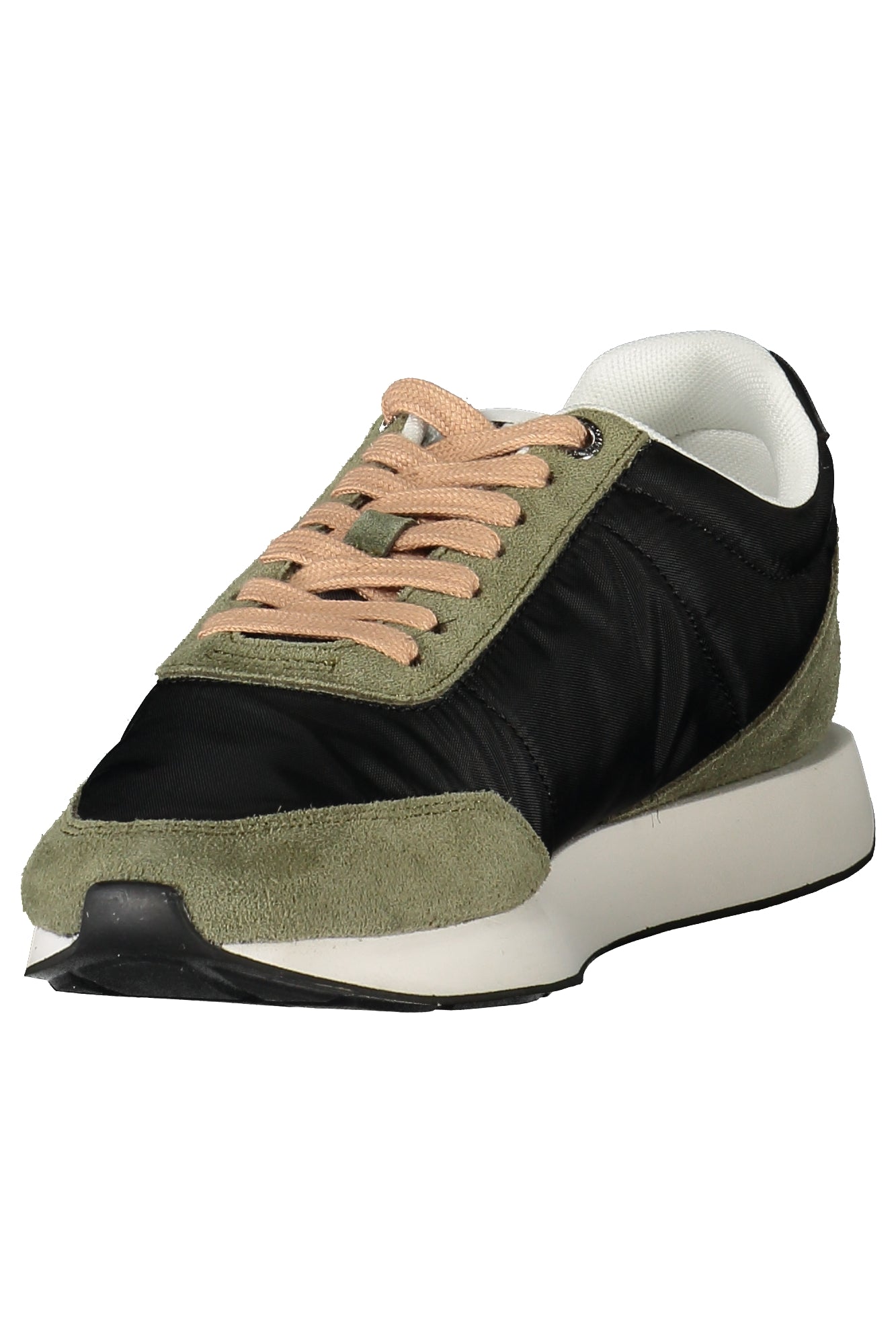 CALVIN KLEIN Damen Sneaker Schwarz – Sportschuhe mit grünen Details für Herbst/Winter Schwarz