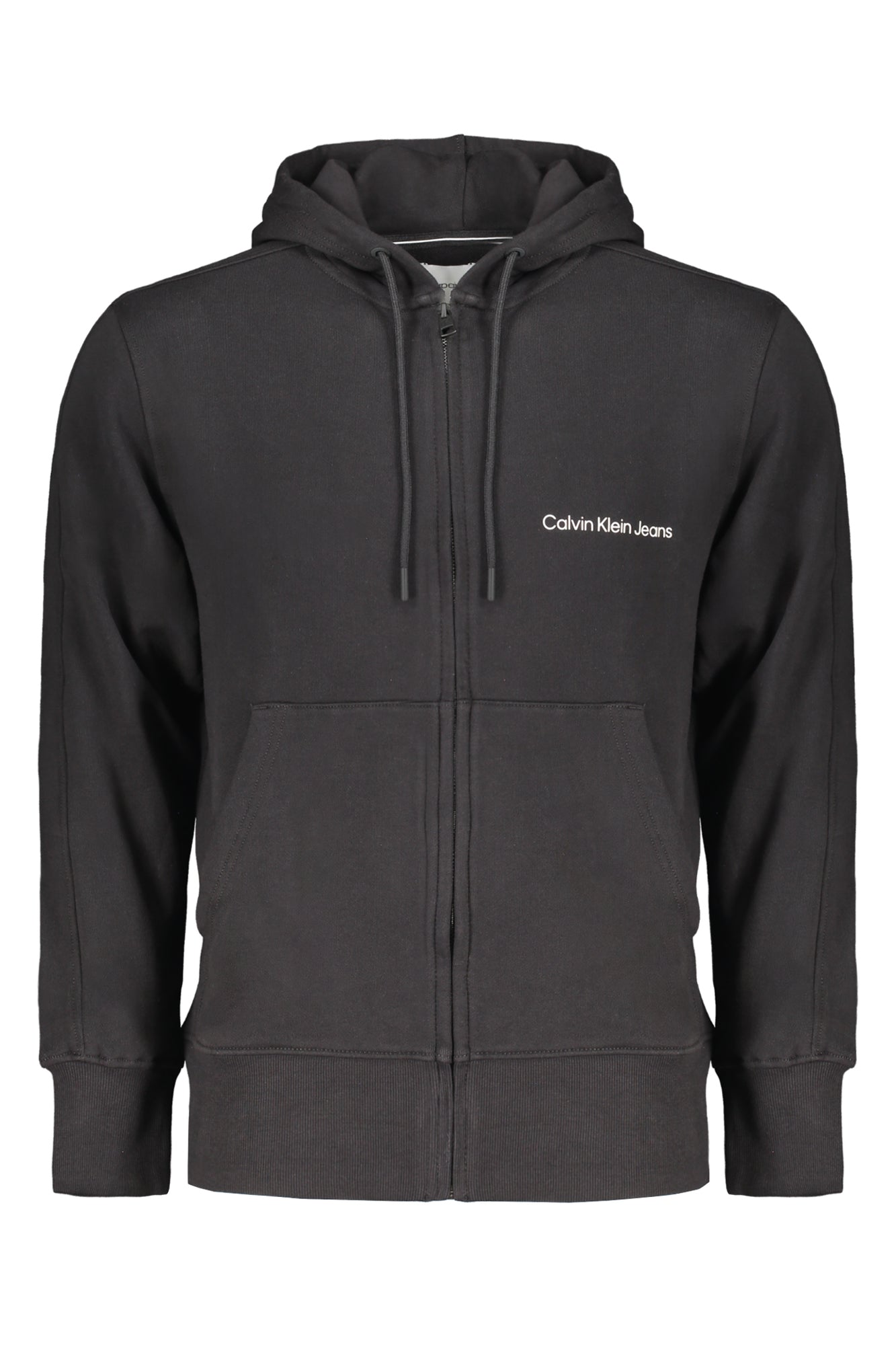 Calvin Klein Herren-Sweatshirt Mit Grauem Zip Schwarz