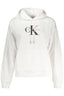 CALVIN KLEIN Damen-Sweatshirt mit Reißverschluss – Weißes Kapuzen-Sweatshirt für Damen Weiß