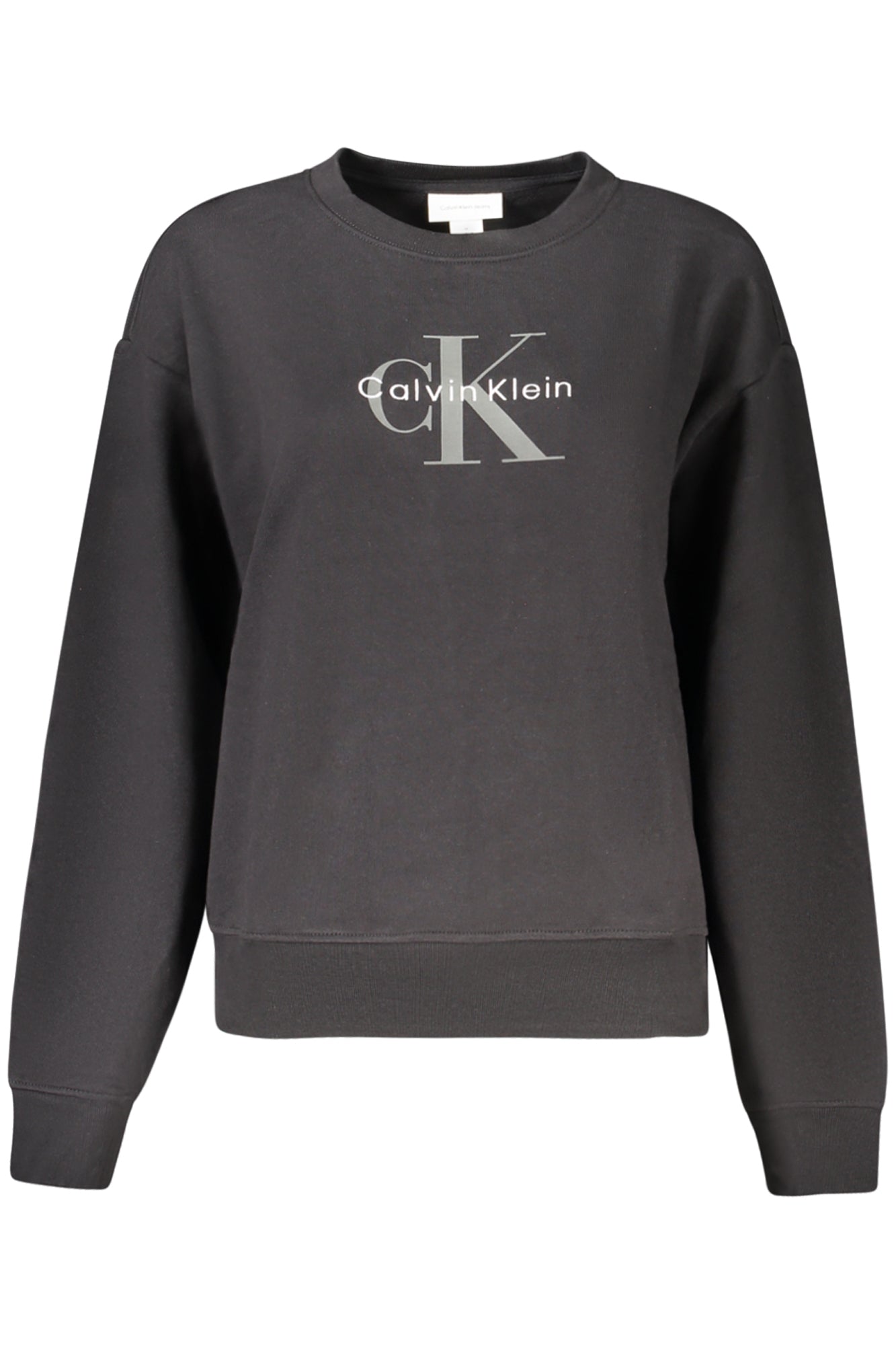 CALVIN KLEIN Sweatshirt Damen Grau – Gebürstet, Rundhalsausschnitt | soulluna Schwarz