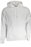 Calvin Klein Sweatshirt Herren mit Zip – Weißes Kapuzen-Sweatshirt aus Baumwolle Weiß