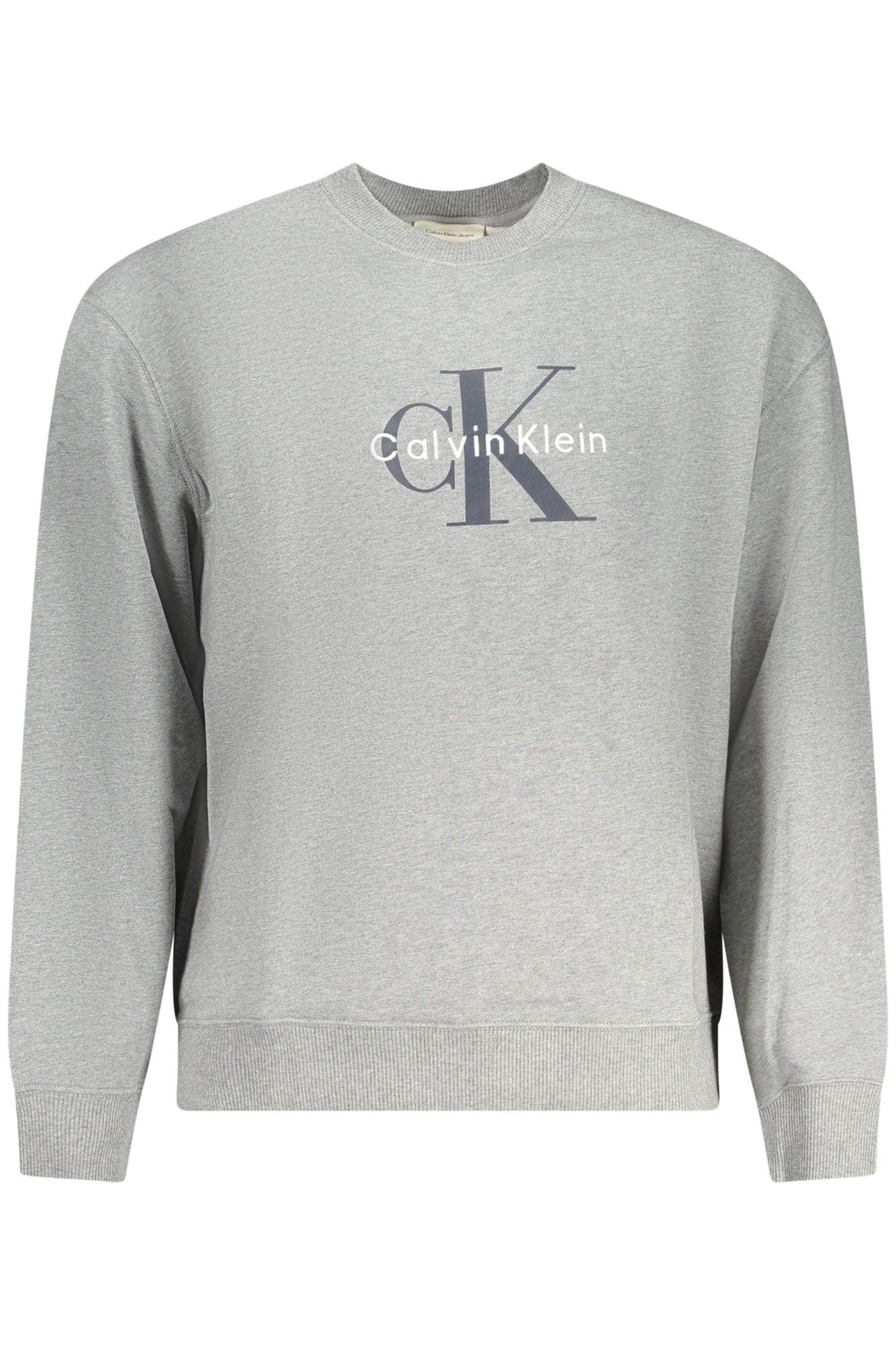 Calvin Klein Herren Schwarzes Sweatshirt Mit Reissverschluss Grau