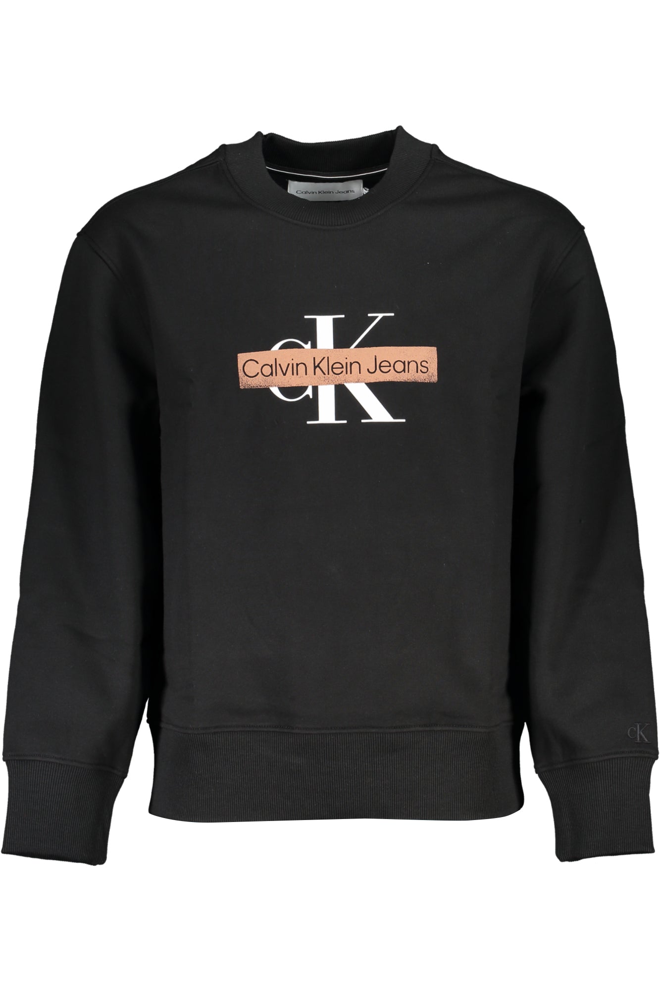 Calvin Klein Schwarzes Herren-Sweatshirt Mit Reissverschluss Schwarz