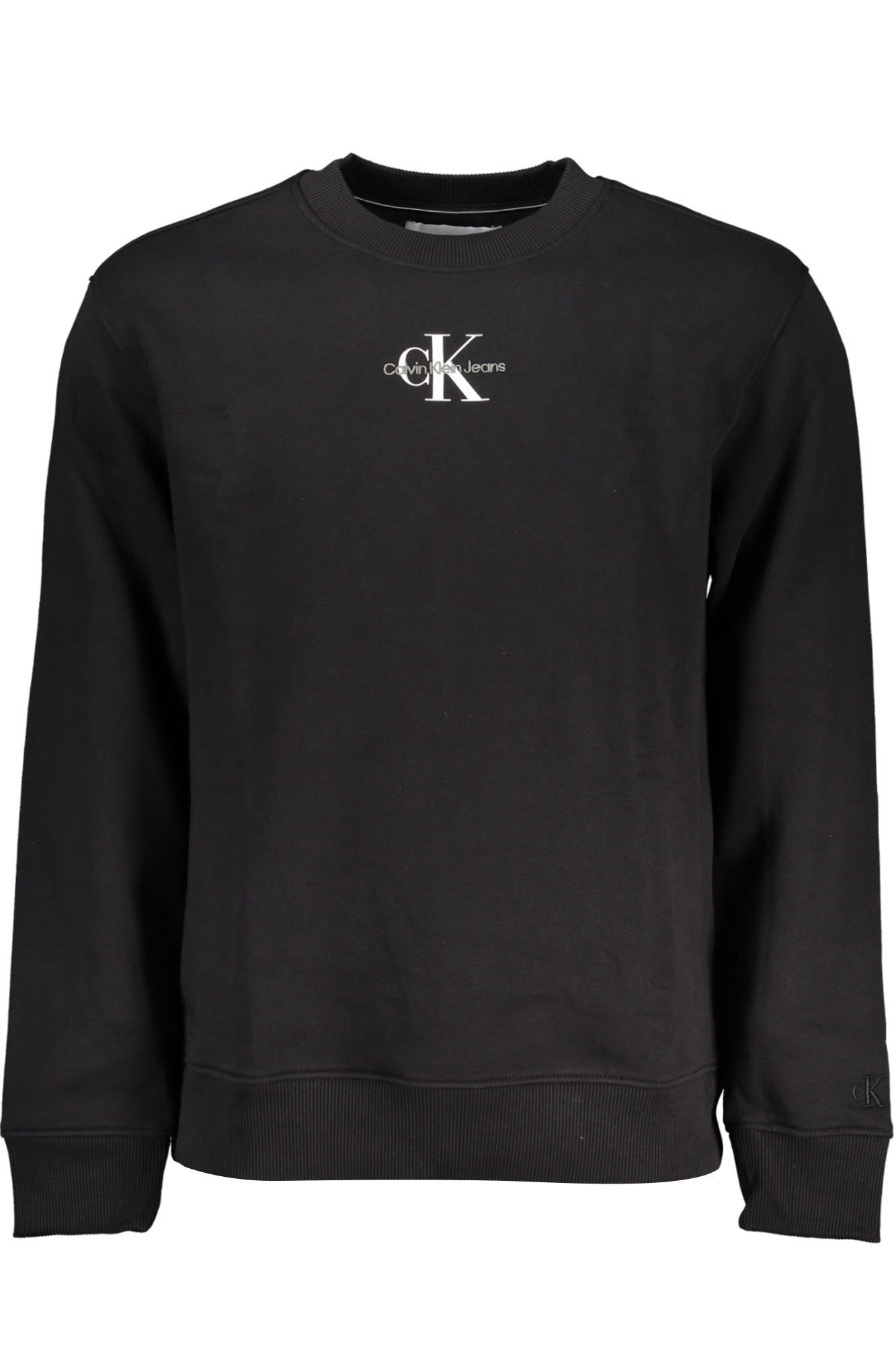 Calvin Klein Schwarzes Herren-Sweatshirt Mit Reissverschluss Schwarz