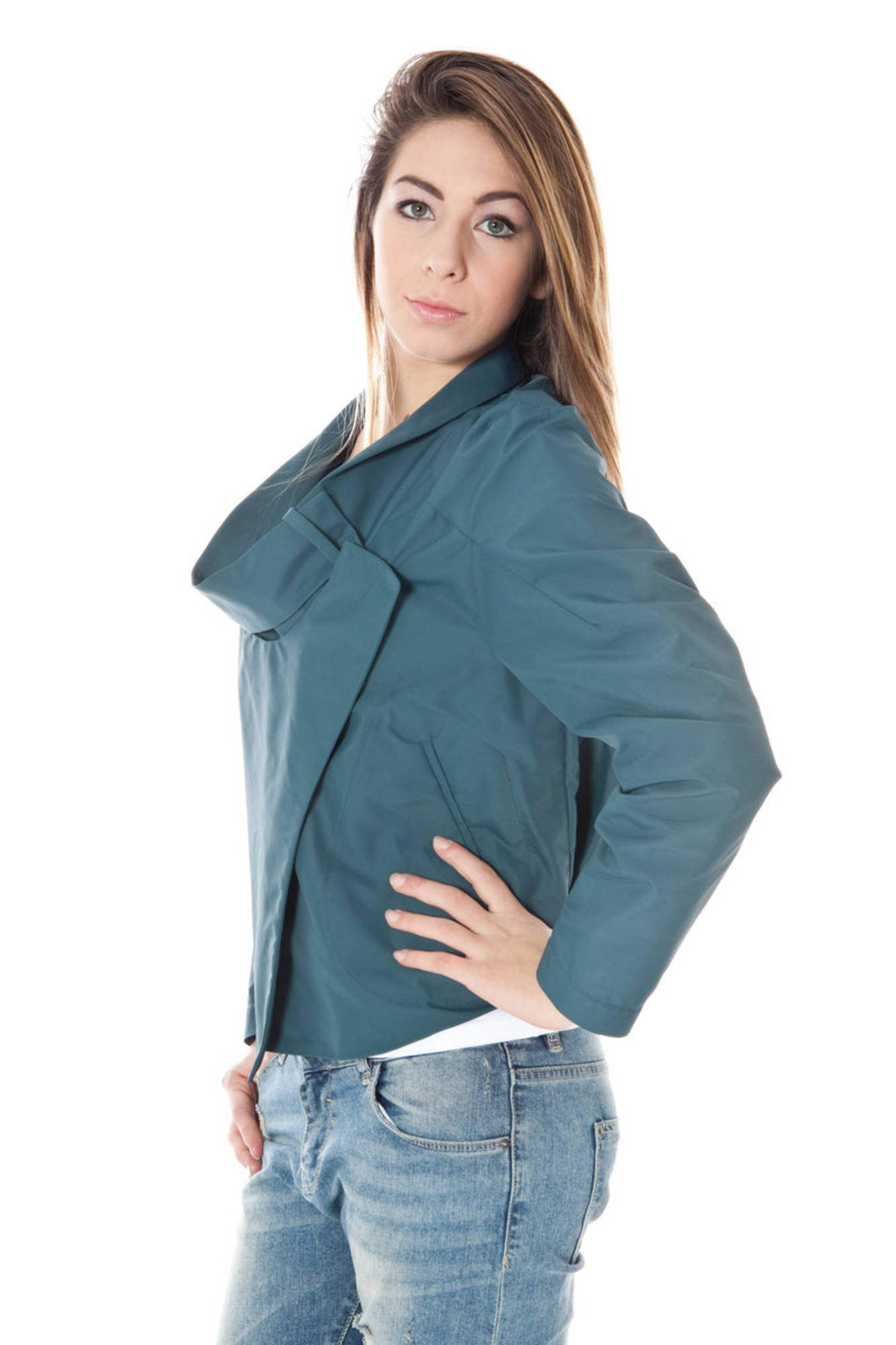 CALVIN KLEIN Damen-Sportjacke Grün – Italienische Qualität für Herbst/Winter Grün