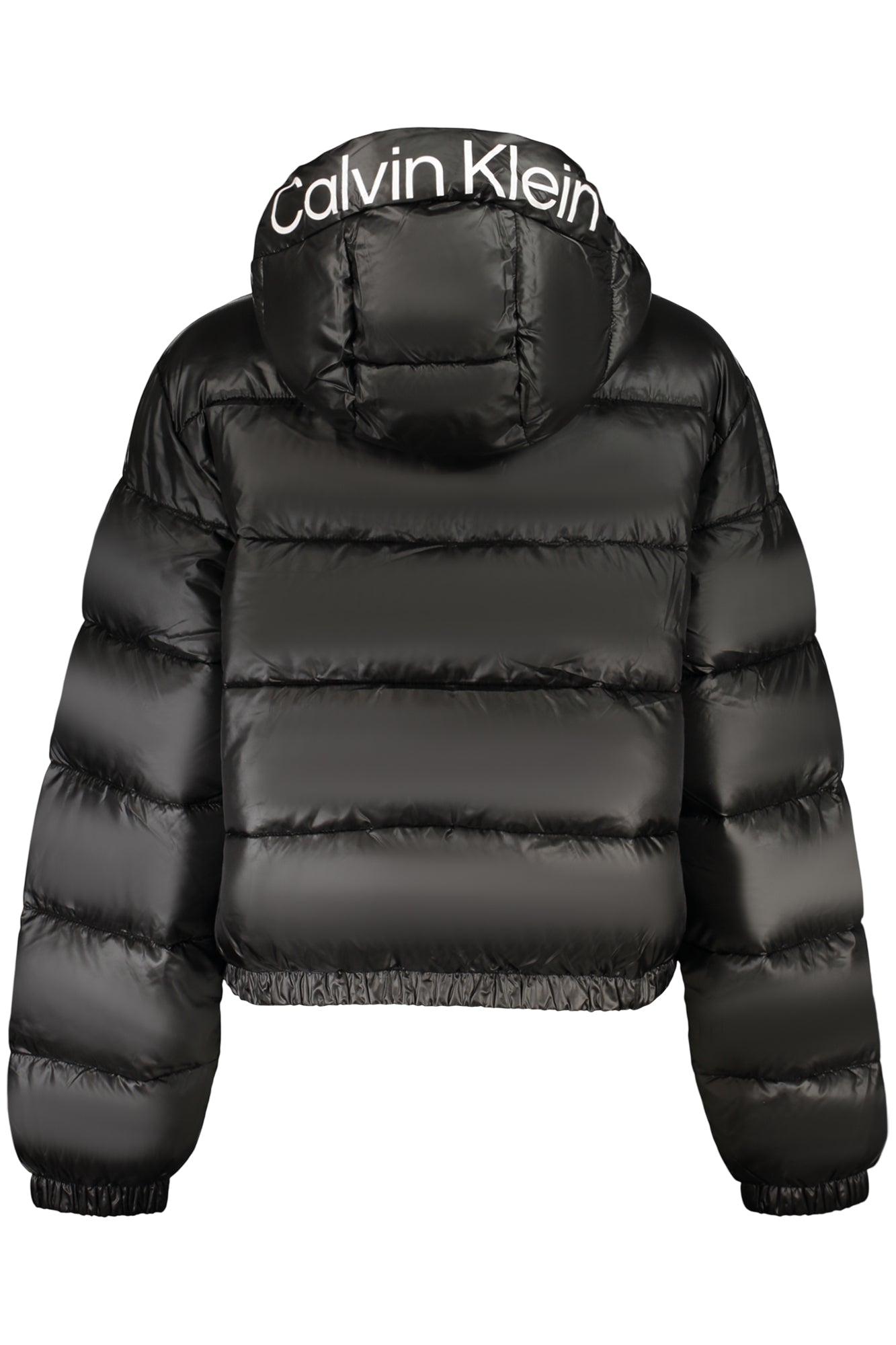CALVIN KLEIN Damen Jacke – mit Kapuze, mit Taschen Schwarz