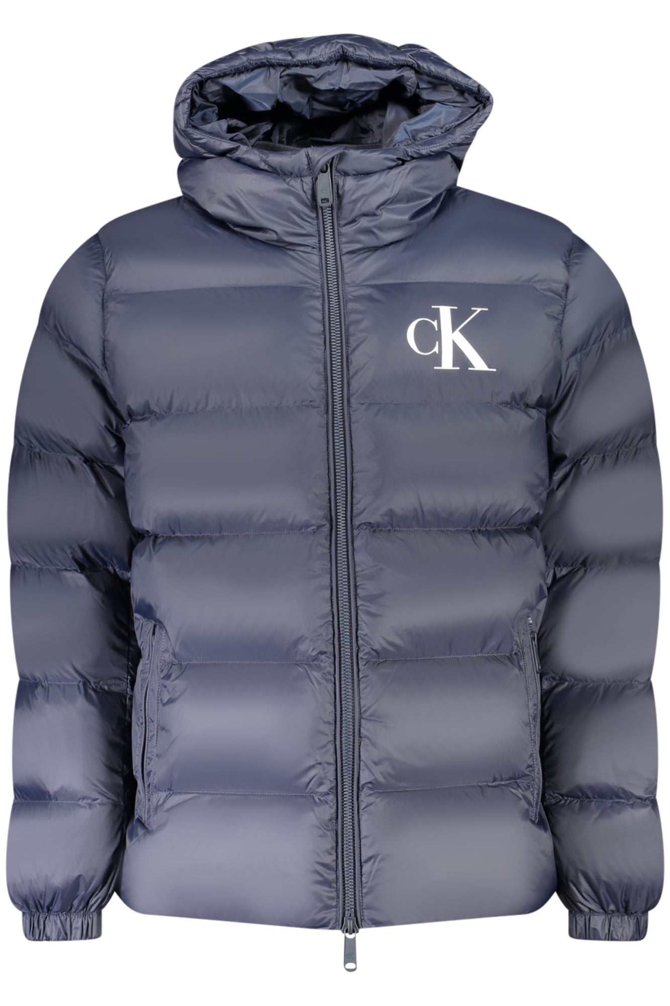 CALVIN KLEIN Herren Jacke – mit Kapuze, mit Taschen Blau