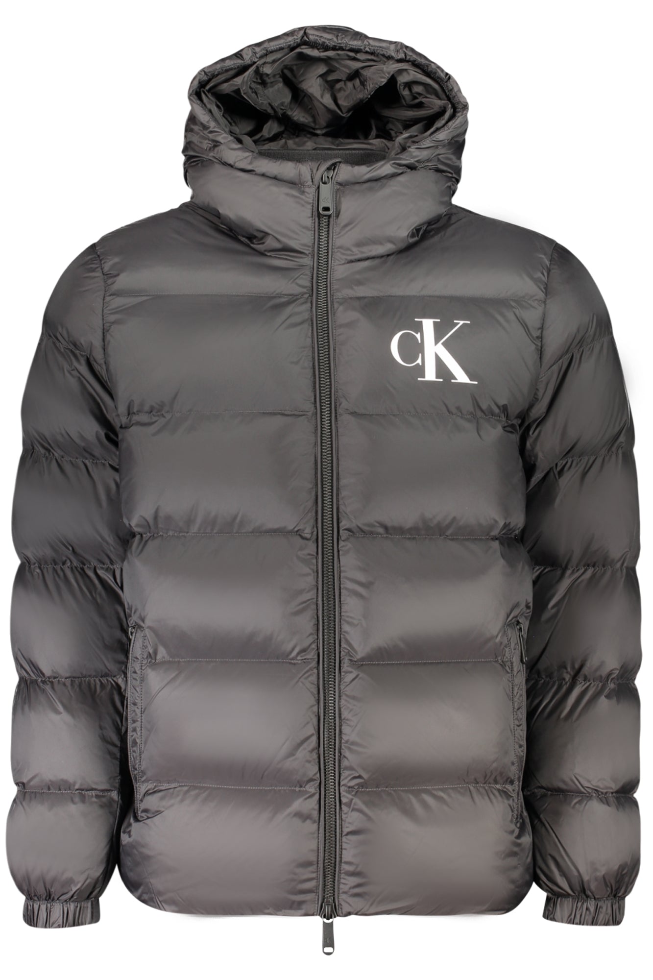 CALVIN KLEIN Herren Jacke – mit Kapuze, mit Taschen Schwarz