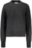 CALVIN KLEIN Schwarzer Pullover Damen – Stehkragen mit Logo-Stickerei | soulluna Schwarz