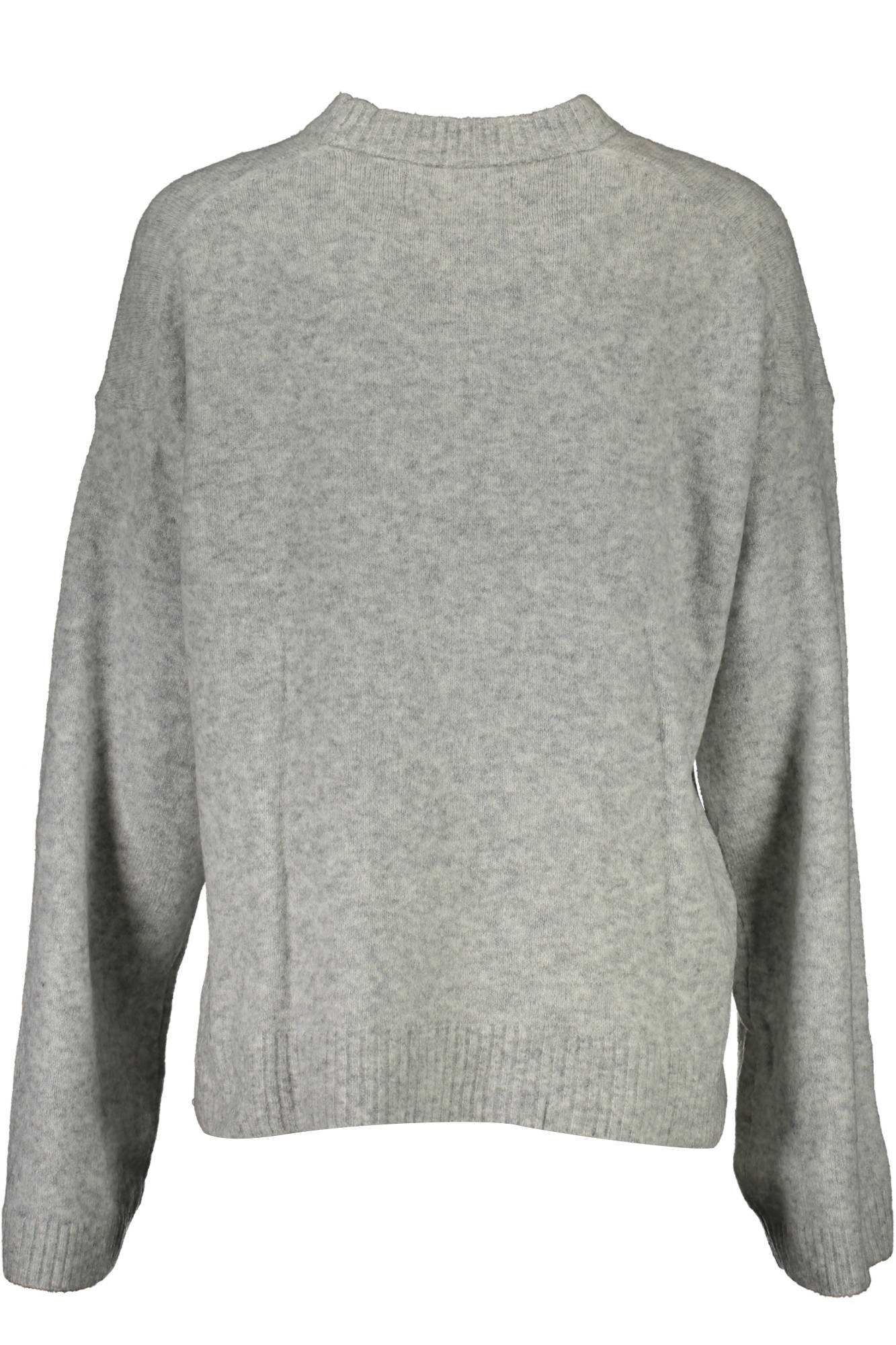 Calvin Klein Pullover Damen – Grauer Strickpullover mit Logo-Stickerei für Herbst/Winter Grau