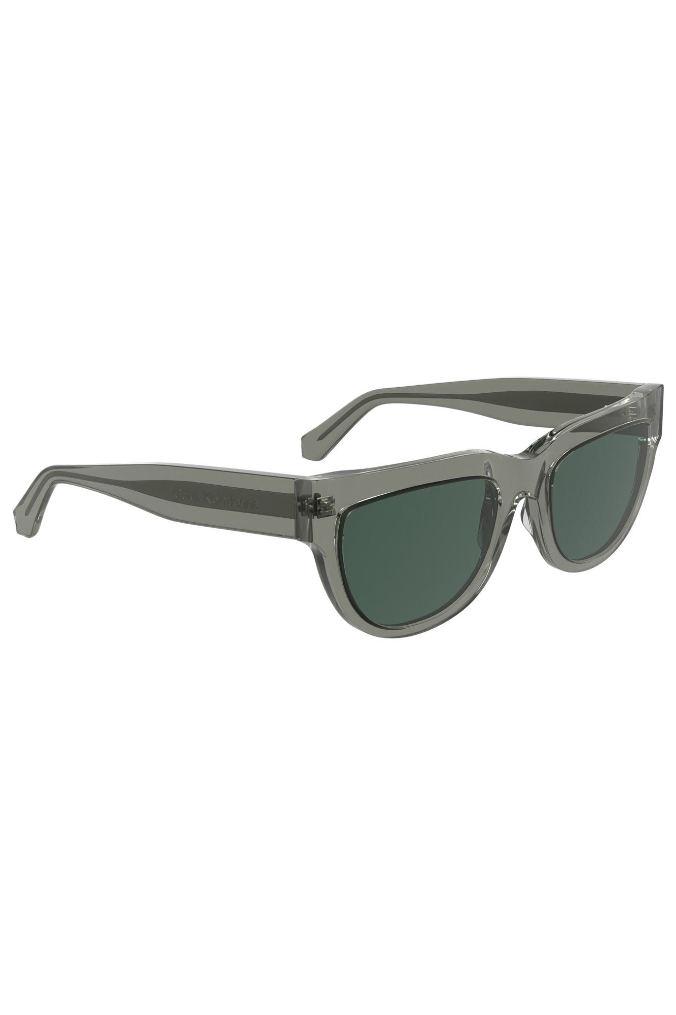 CALVIN KLEIN Damen Sonnenbrille Braun – Eckige Acetat-Brille für Frühjahr/Sommer Grau
