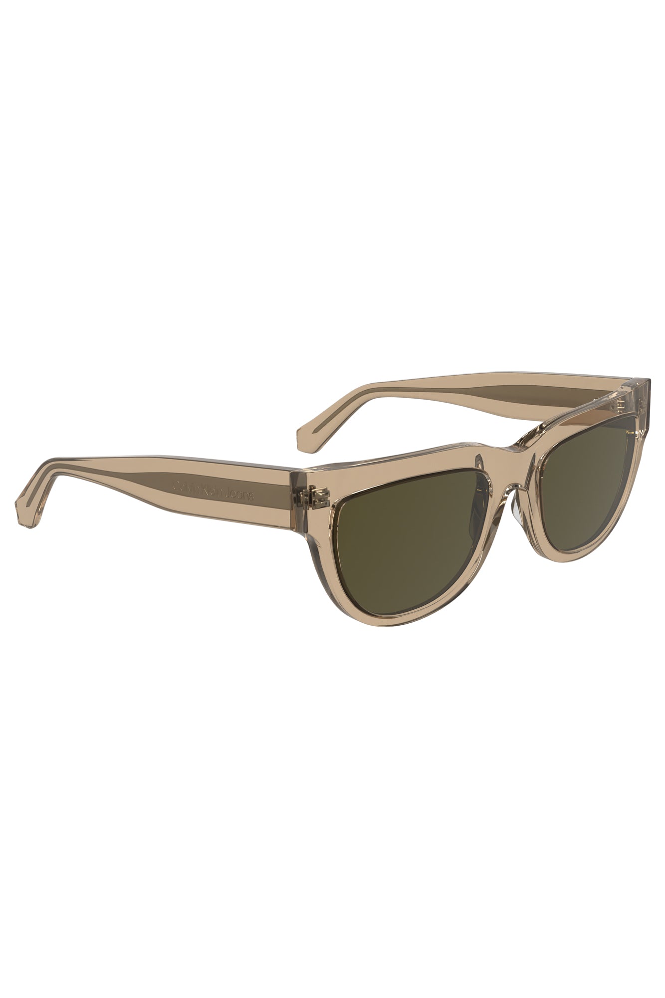 CALVIN KLEIN Damen Sonnenbrille Braun – Eckige Acetat-Brille für Frühjahr/Sommer Braun