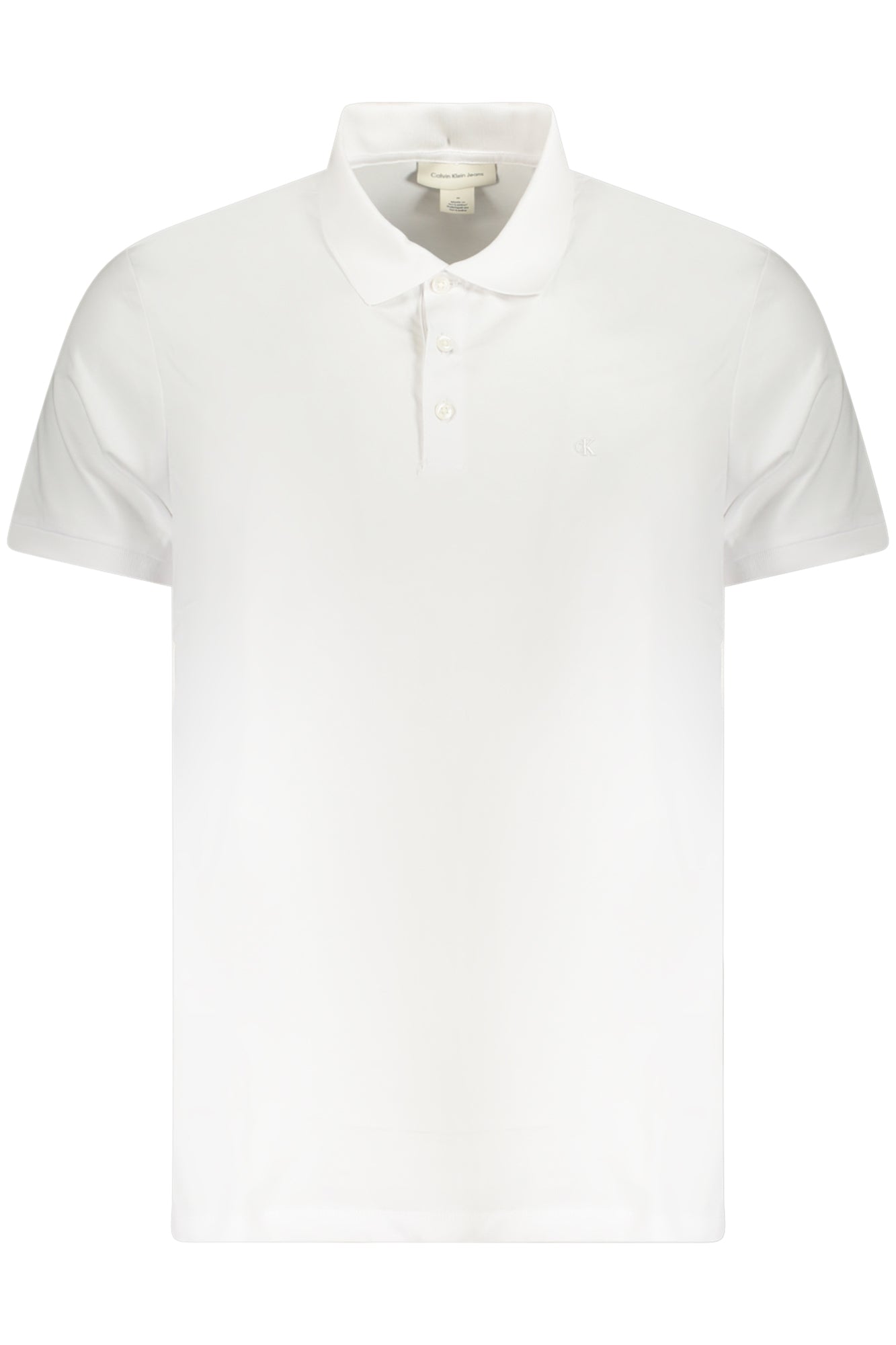 CALVIN KLEIN Herren Polo Kurzarm Schwarz – Klassisches Poloshirt mit Logo Weiß