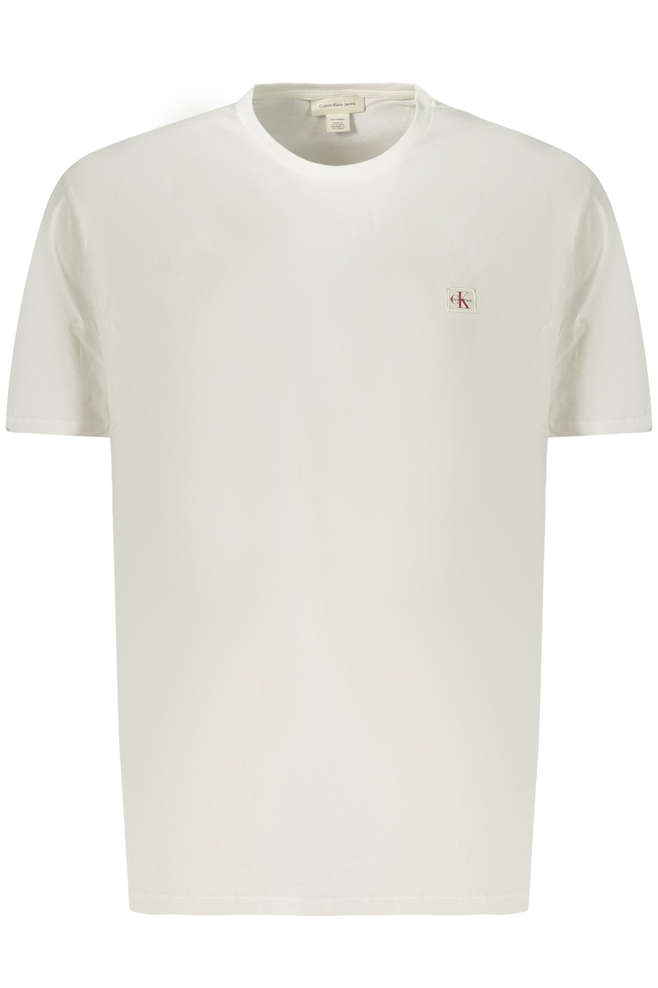 Calvin Klein Herren-T-Shirt Mit Kurzen Ärmeln, Weiss Weiß