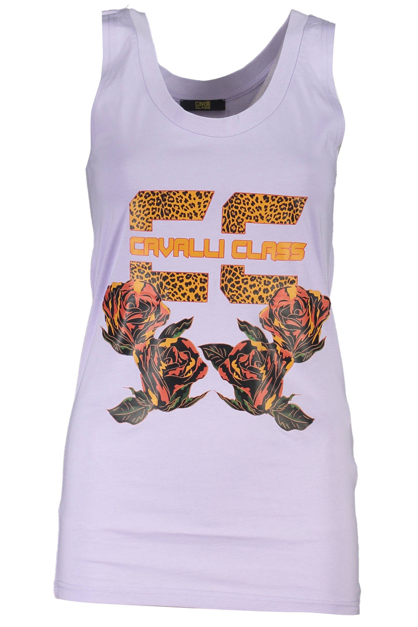 Cavalli Class Lila Tank Top Damen – 100% Baumwolle für Sommer & Freizeit Violett