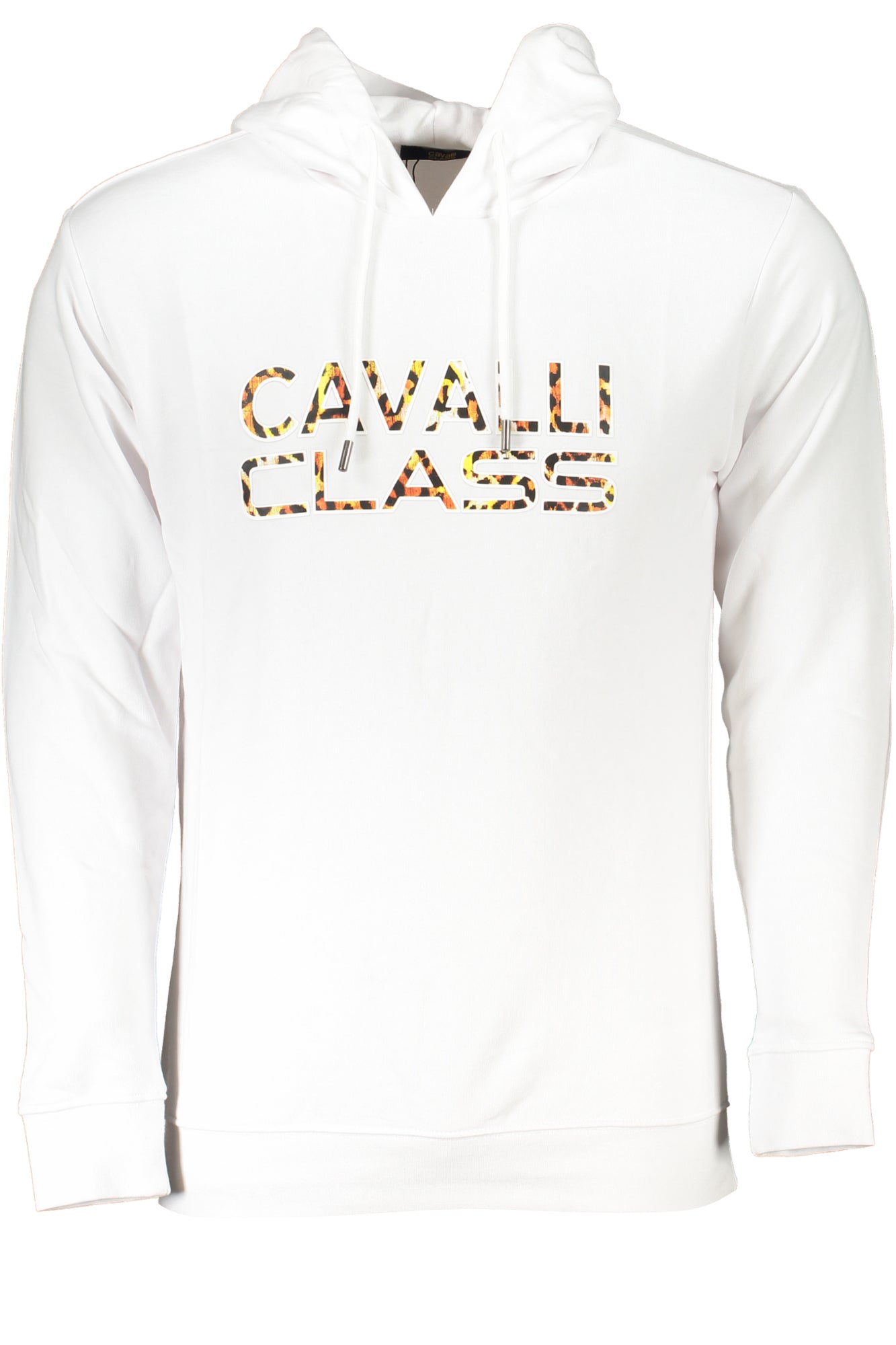 Cavalli Class Weisses Sweatshirt Für Herren Mit Reissverschluss Weiß