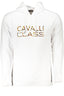 Cavalli Class Weisses Sweatshirt Für Herren Mit Reissverschluss Weiß