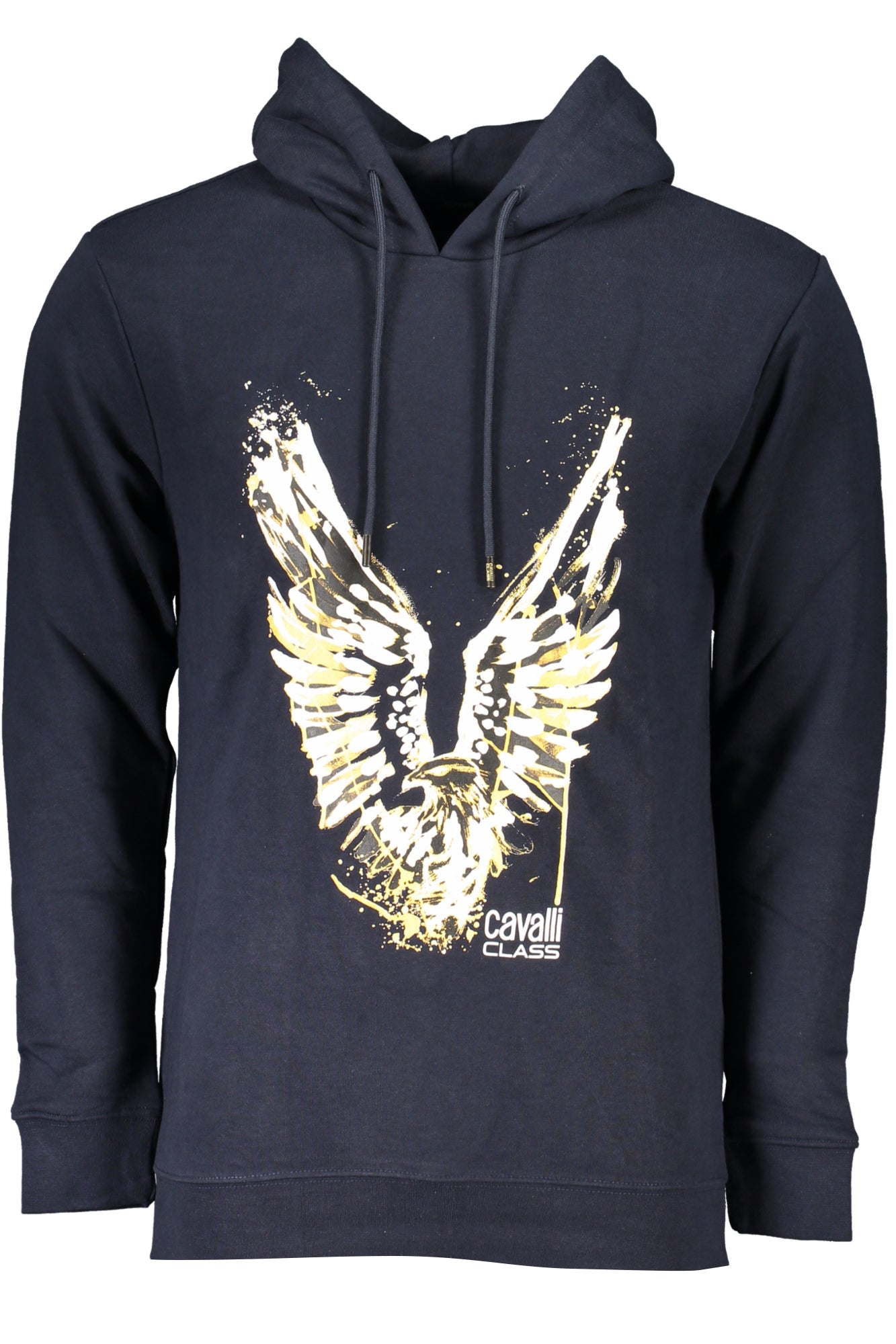 Cavalli Class Weisses Sweatshirt Für Herren Mit Reissverschluss Blau