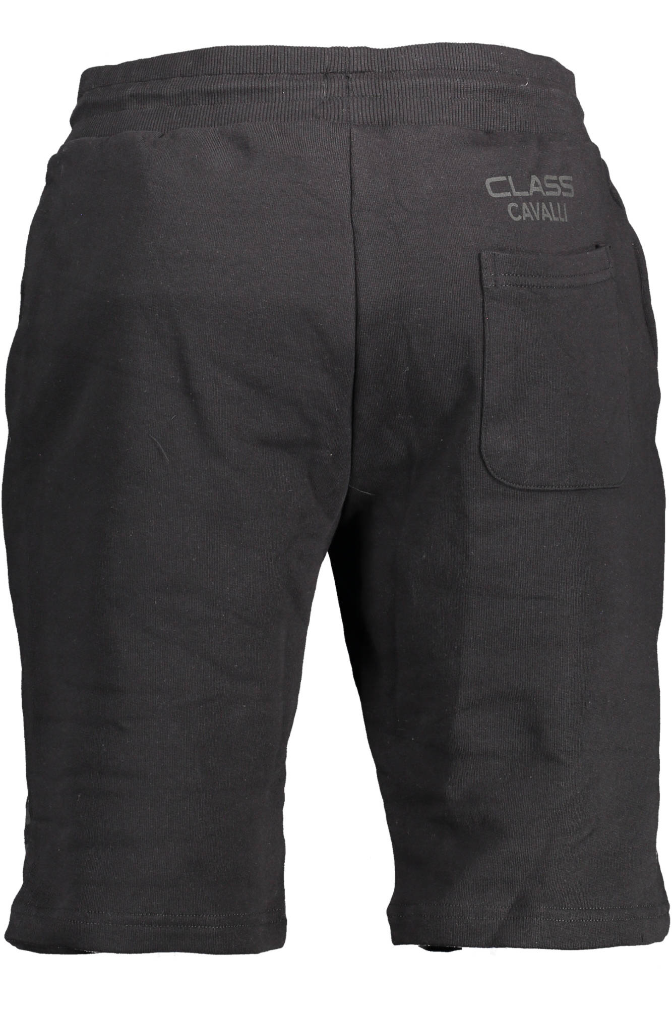 Cavalli Class Herren Bermudashose Schwarz – Elastische Jogginghose für Sport & Freizeit Schwarz