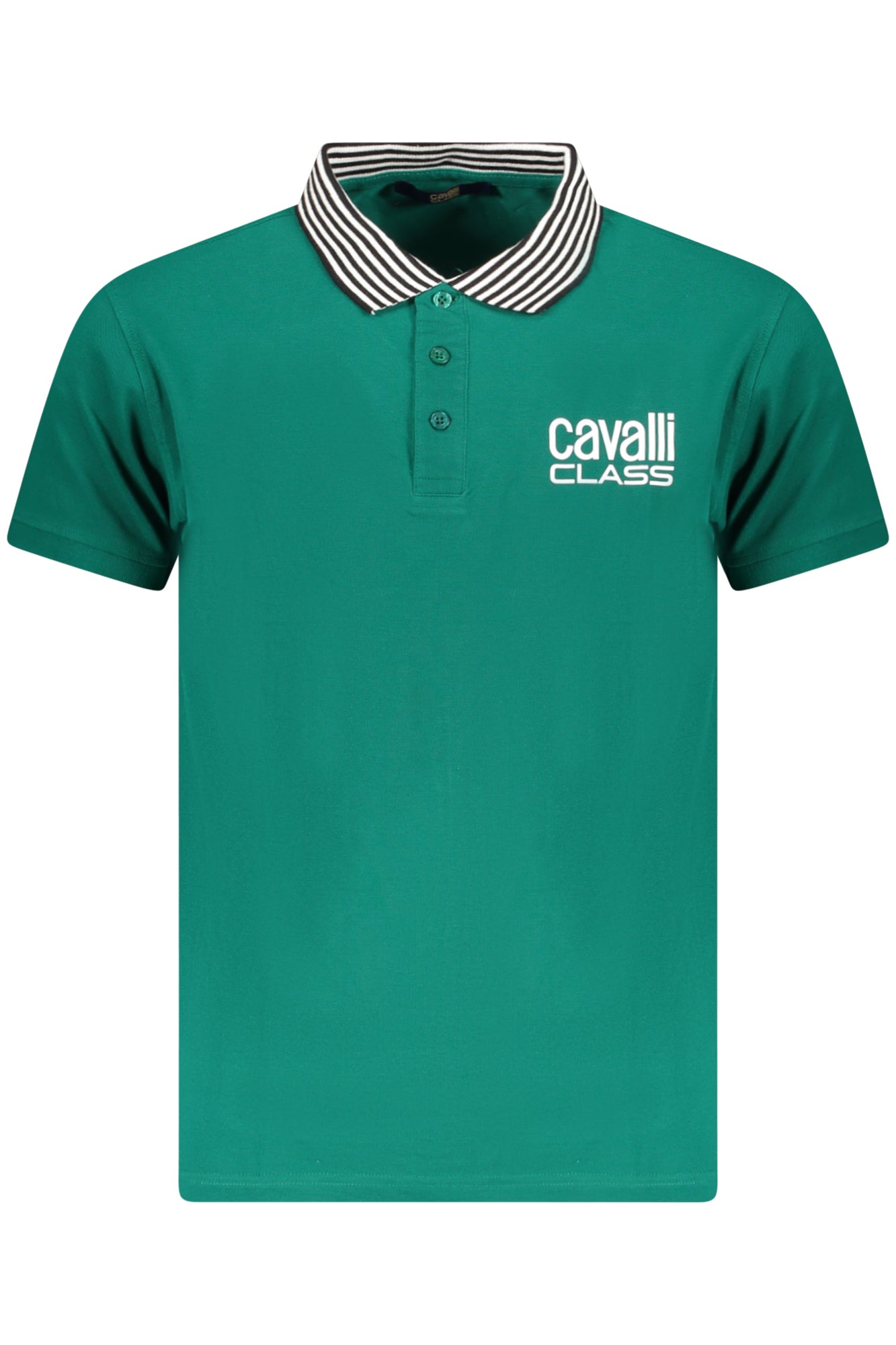 Cavalli Class Polo Kurzarm Herren Blau Grün