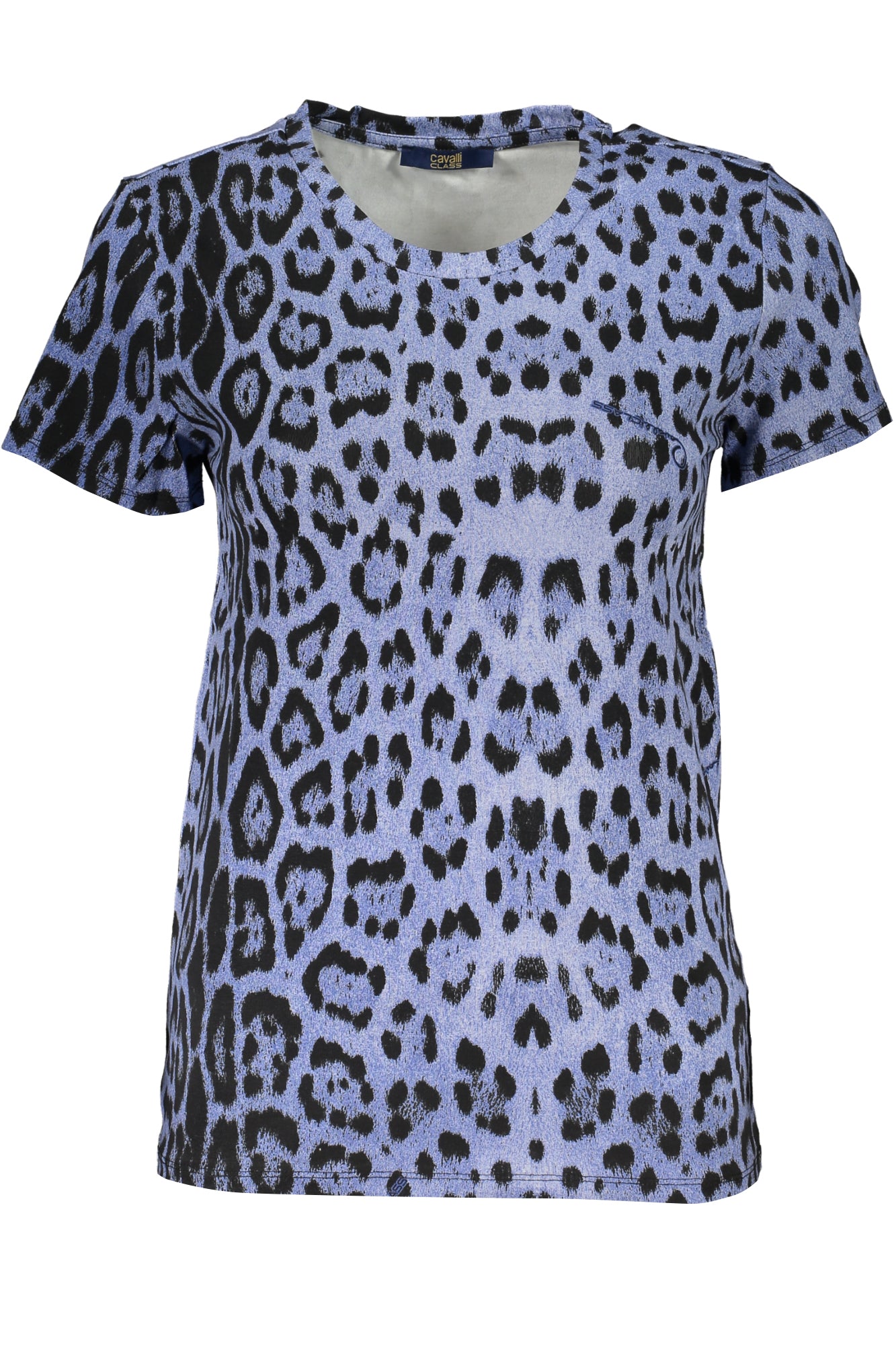 CAVALLI CLASS Damen T-Shirt Orange – Kurzarm mit Muster für Frühjahr/Sommer Hellblau