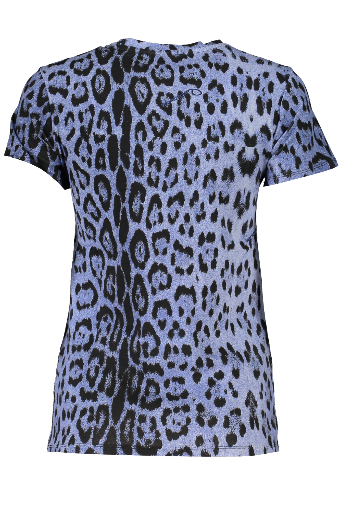 CAVALLI CLASS Damen T-Shirt Orange – Kurzarm mit Muster für Frühjahr/Sommer Hellblau