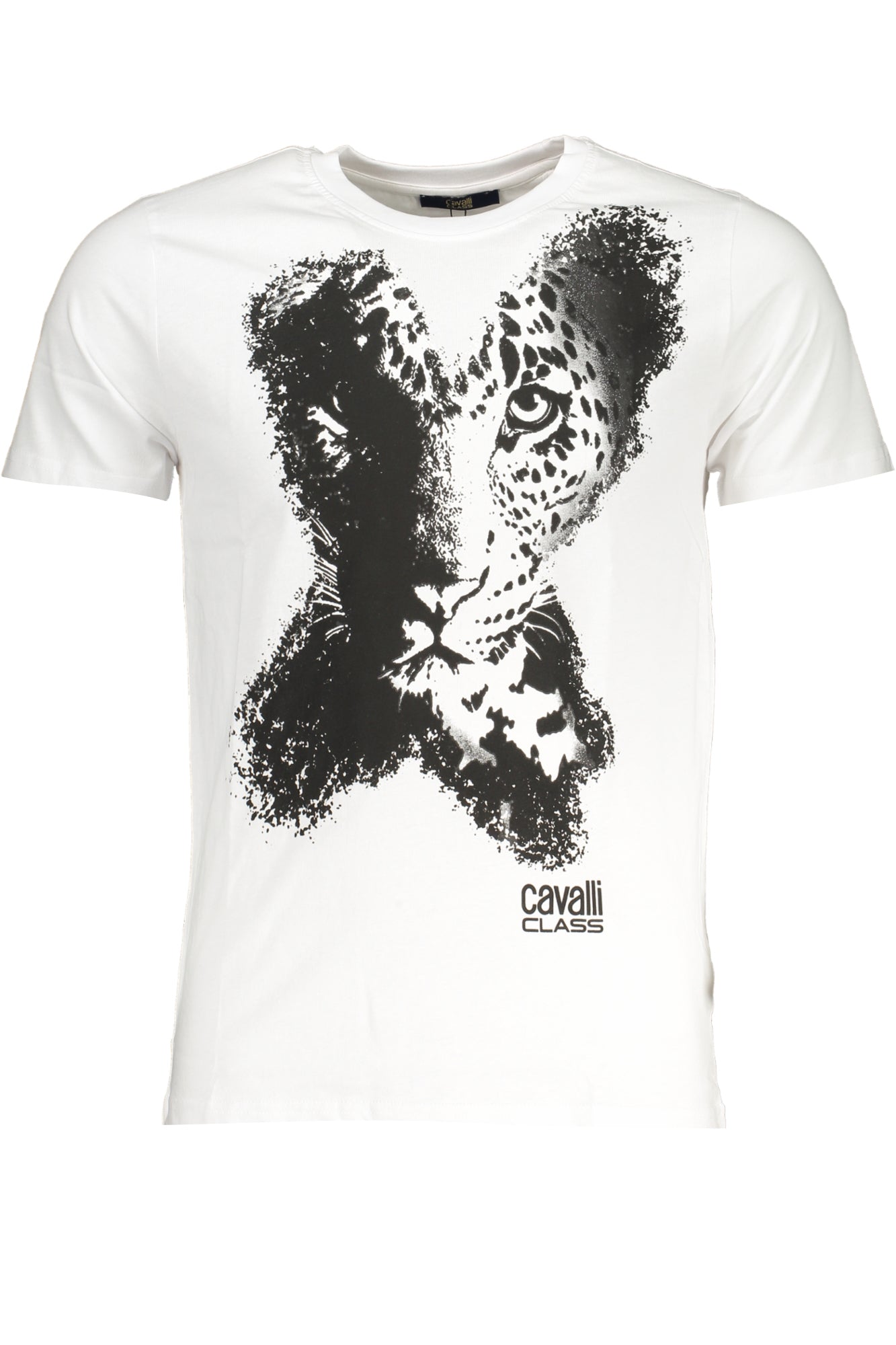 Cavalli Class Herren-Kurzarm-T-Shirt Rot Weiß