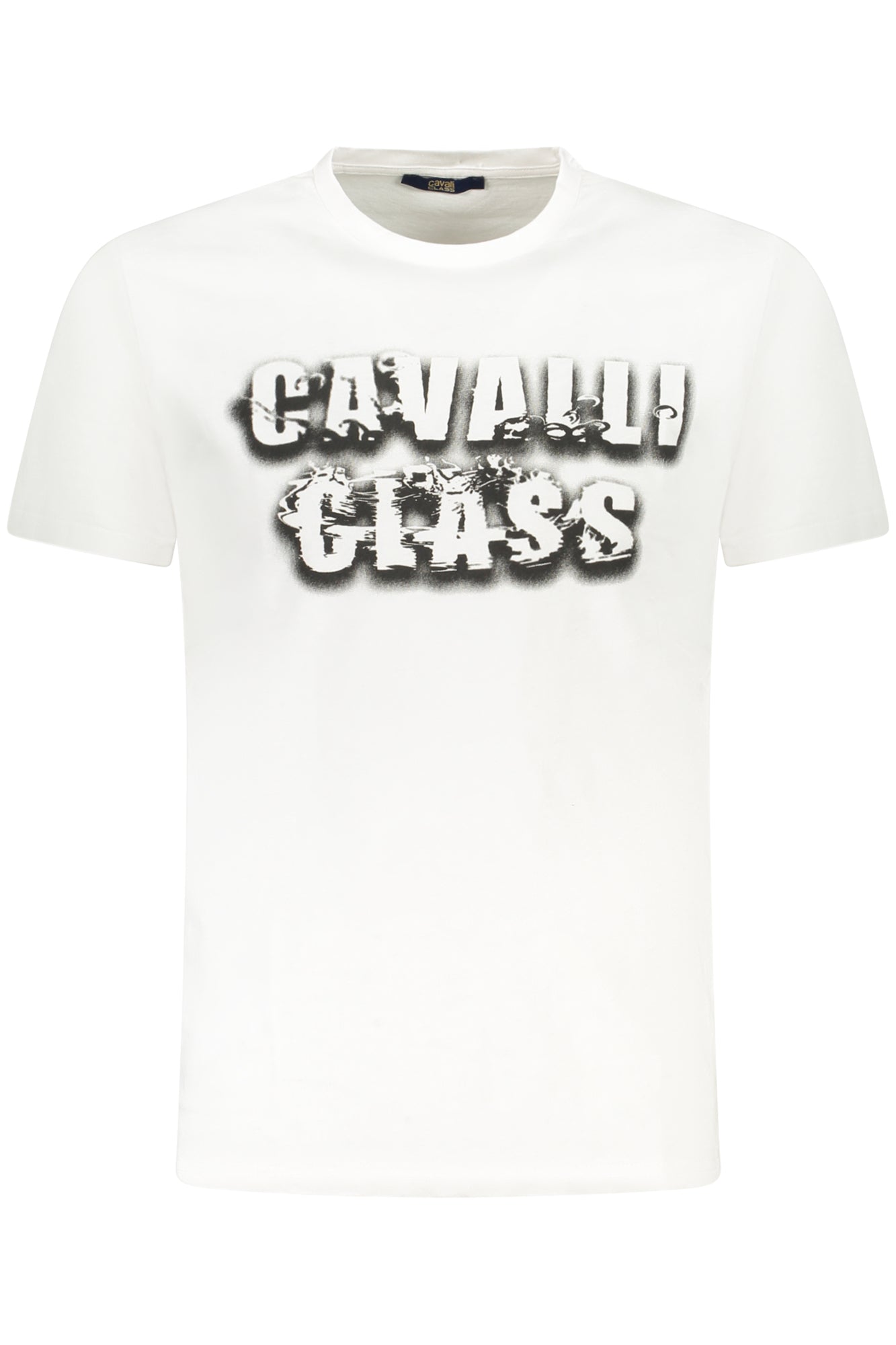 Cavalli Class Kurzarm-T-Shirt Herren Weiss Weiß