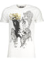 CAVALLI CLASS HERREN-KURZÄRMELIGES T-SHIRT WEISS