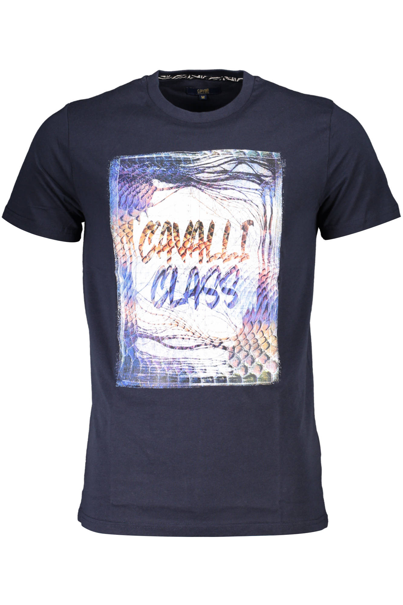 Cavalli Class Kurzarm-T-Shirt Herren Blau Blau