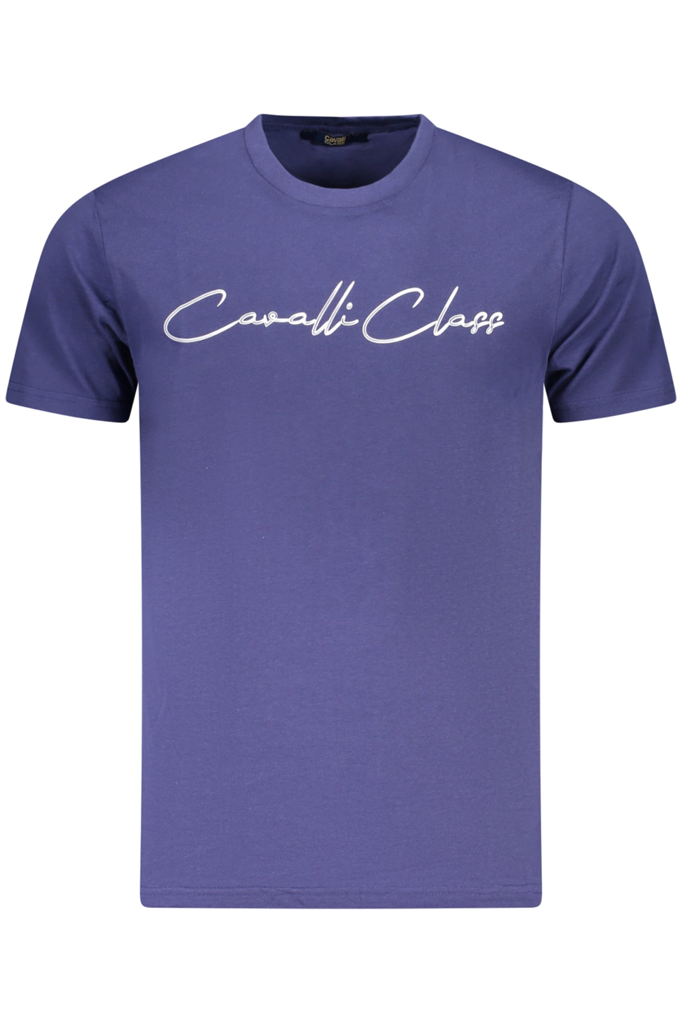 Cavalli Class Kurzarm-T-Shirt Herren Grau Blau