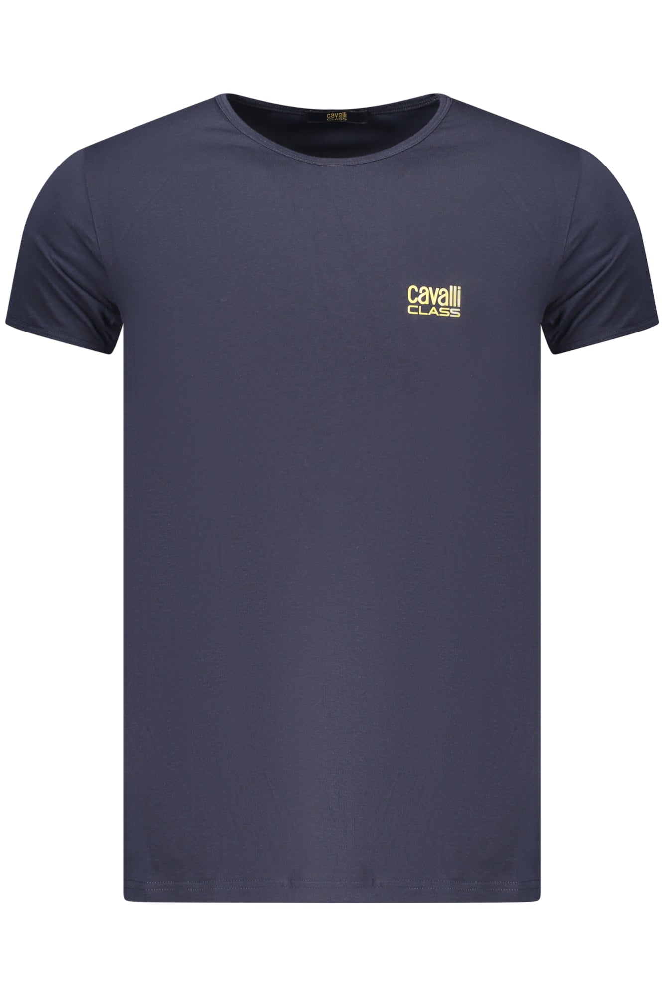CAVALLI CLASS Herren T-Shirt Kurzarm Schwarz – Premium Baumwolle mit Elastan Blau