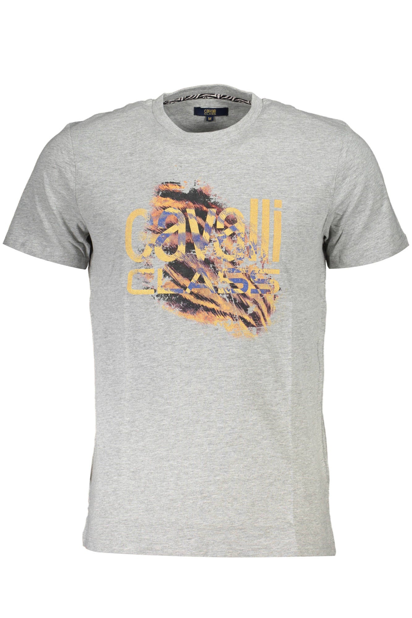Cavalli Class Kurzarm-T-Shirt Herren Grau Grau